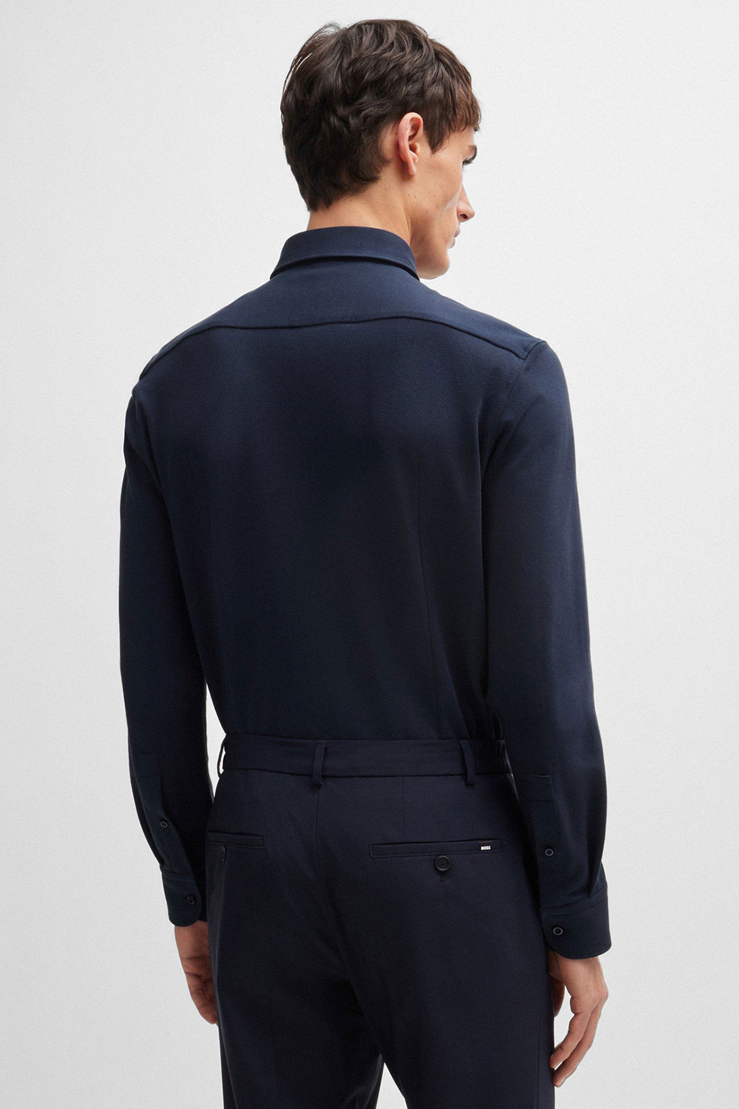 Мужская темно-синяя рубашка BOSS 50527675;404