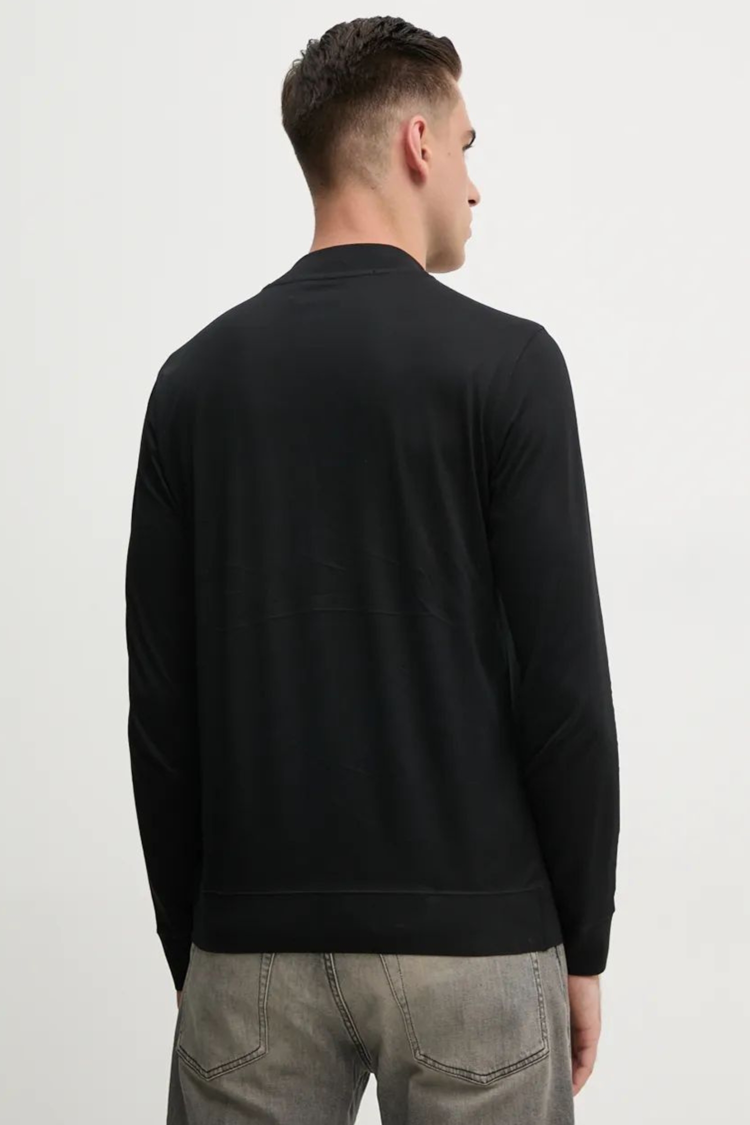 Чоловічий чорний лонгслів Karl Lagerfeld 544200.755001;990