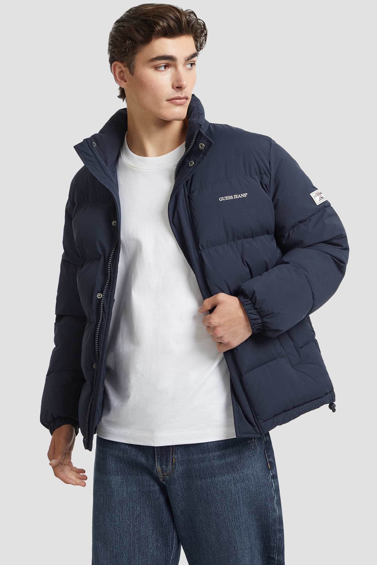 Мужская темно-синяя куртка Guess Jeans M4BL20.WGII2;A71W