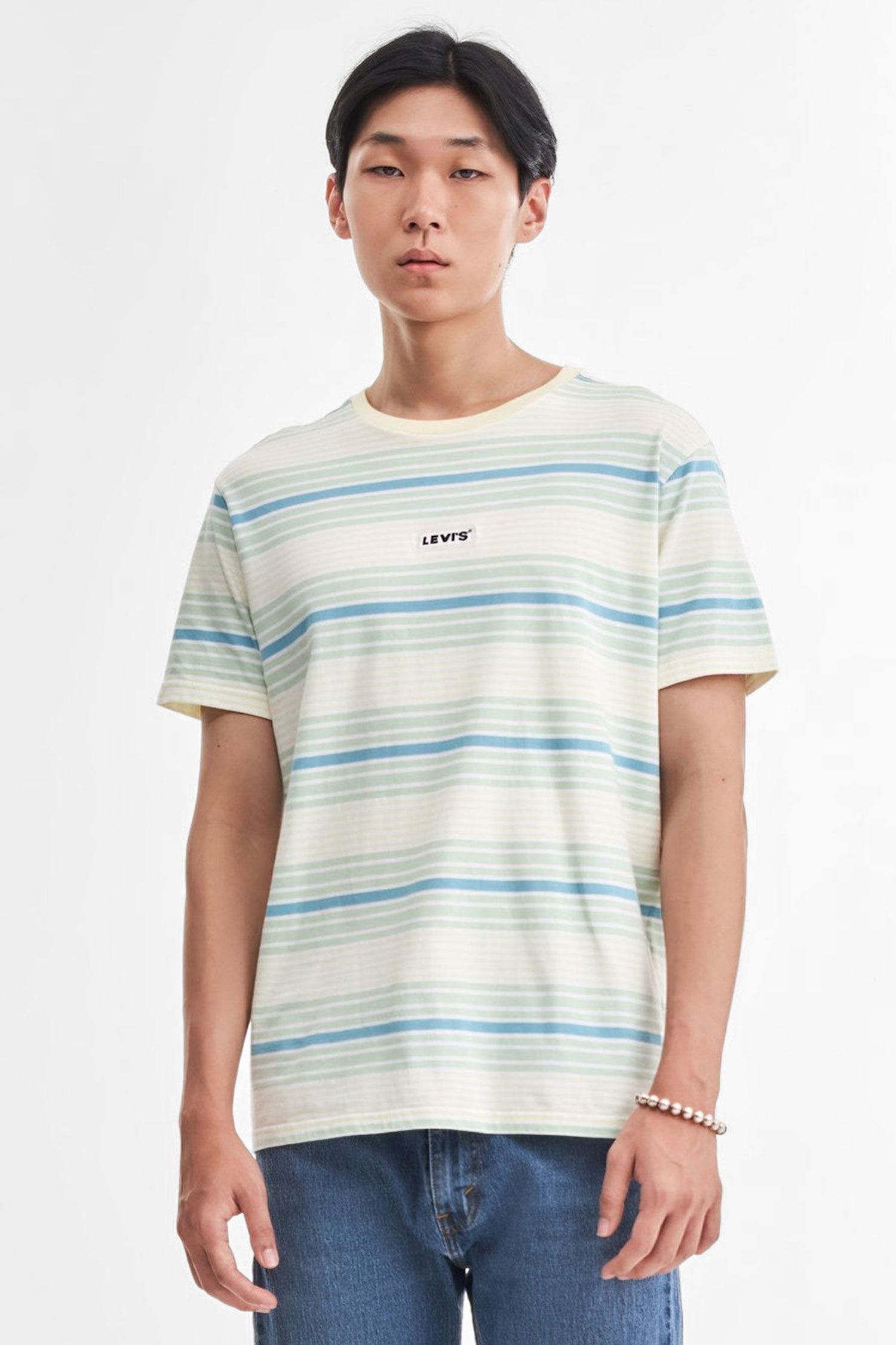 Чоловіча біла футболка у смужку Levi’s® 79554;0079