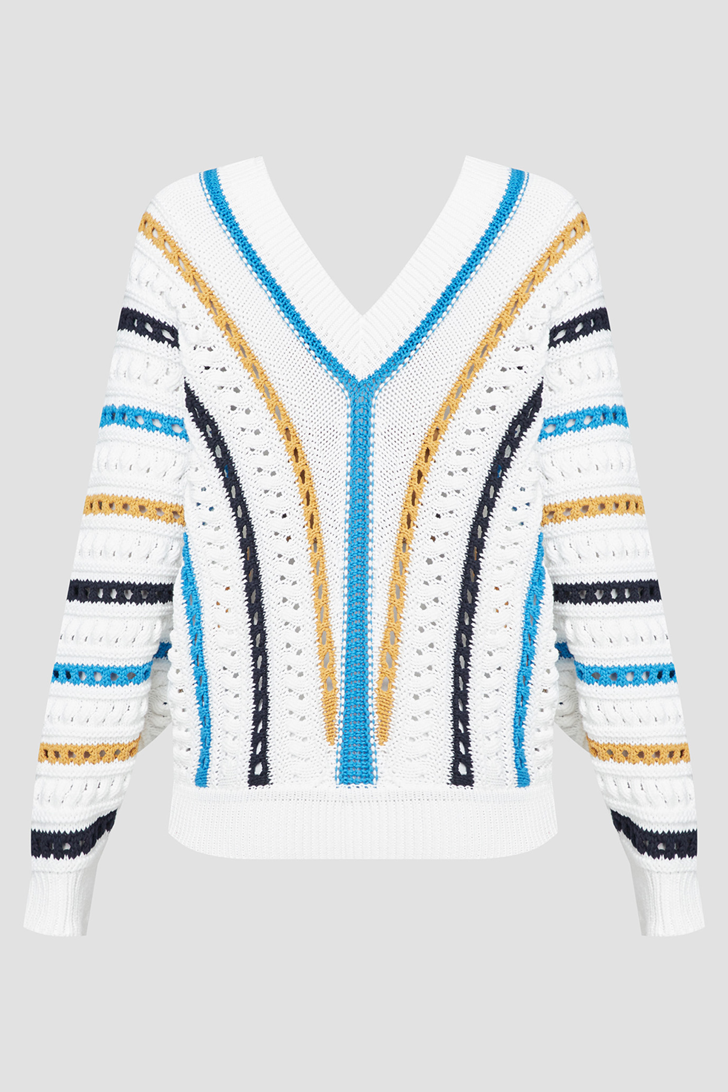 Женский белый свитер в полоску BOSS 50493888;962