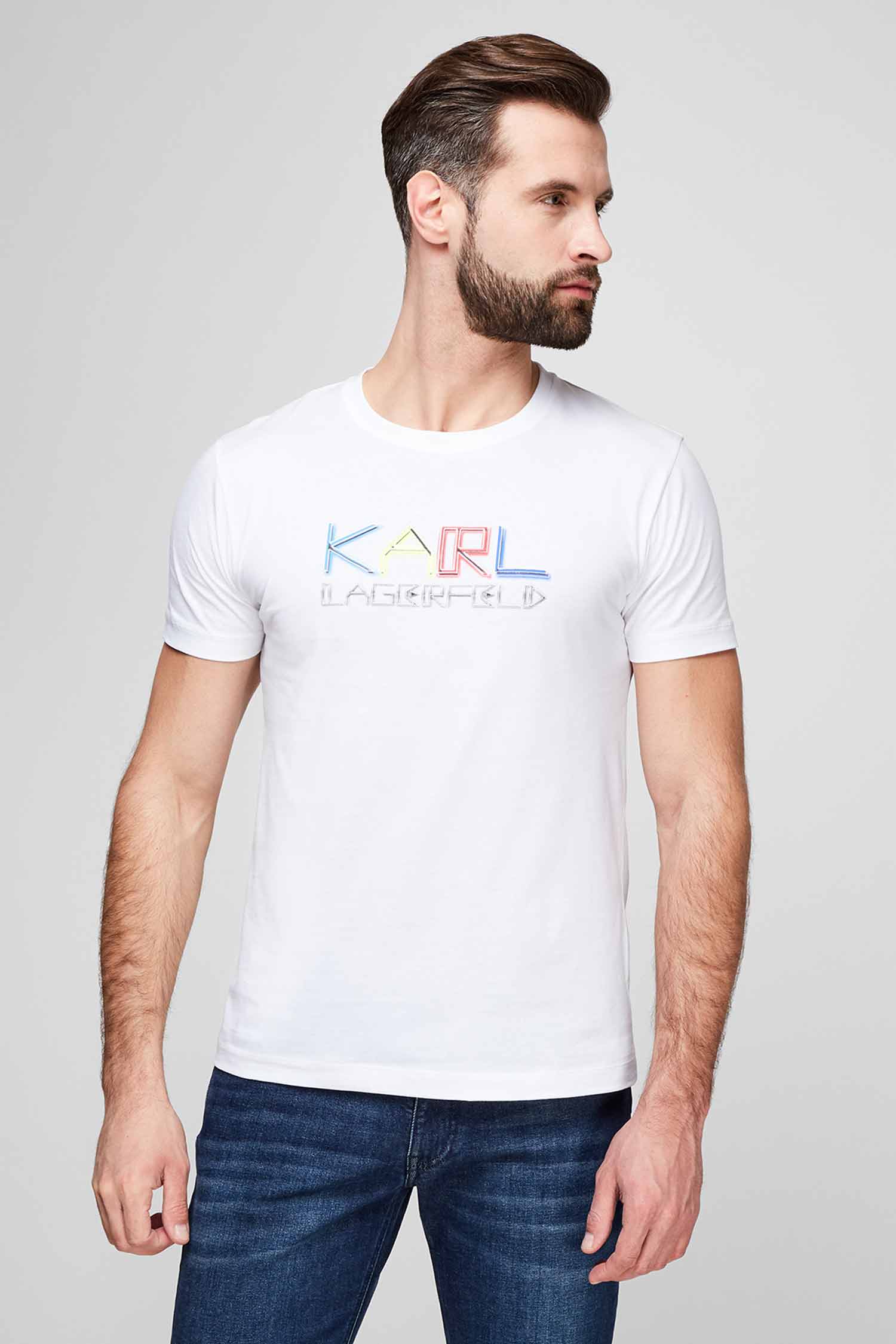 Мужская белая футболка Karl Lagerfeld 511240.755062;10
