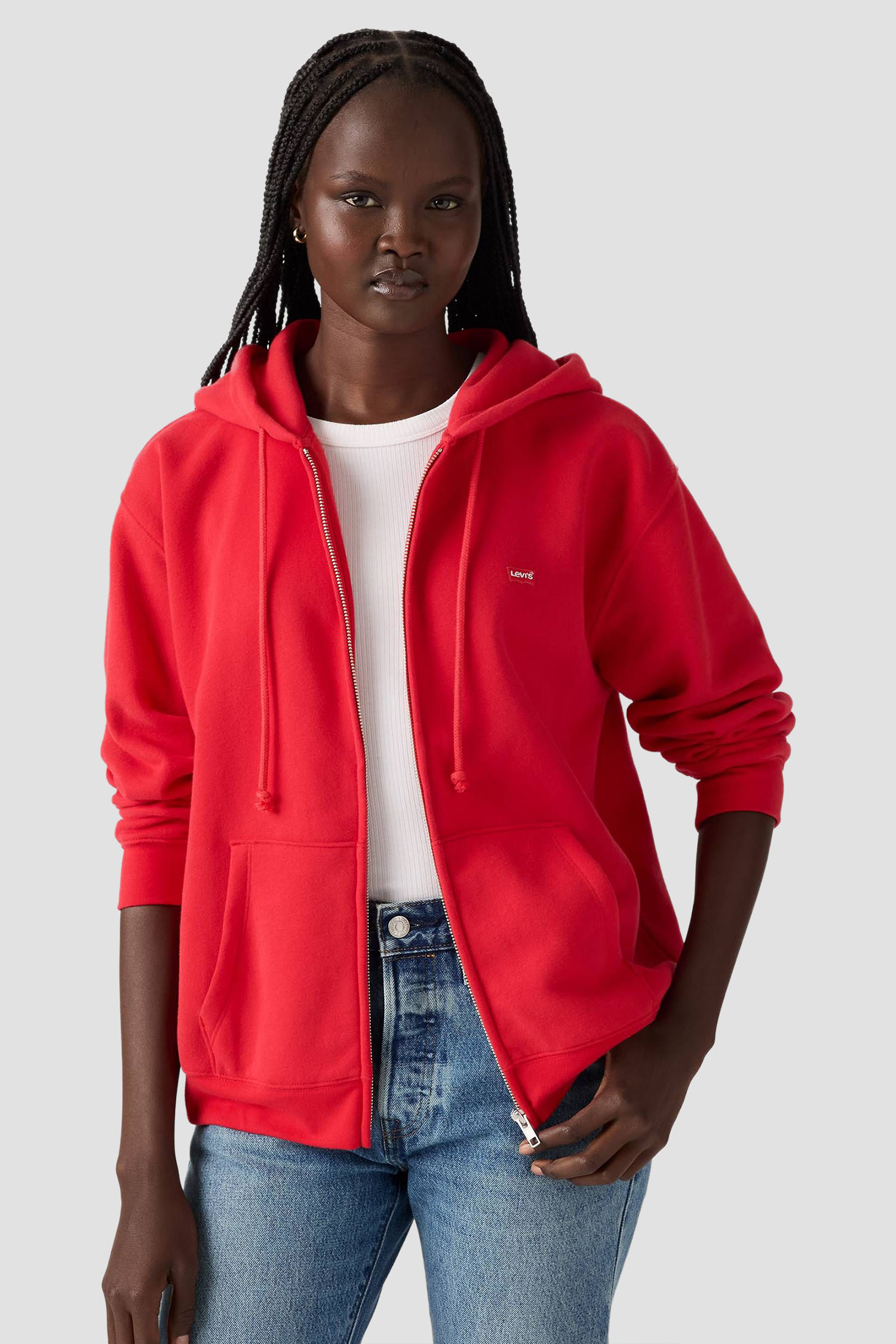 Женская красная кофта на молнии Levi’s® A5945;0034