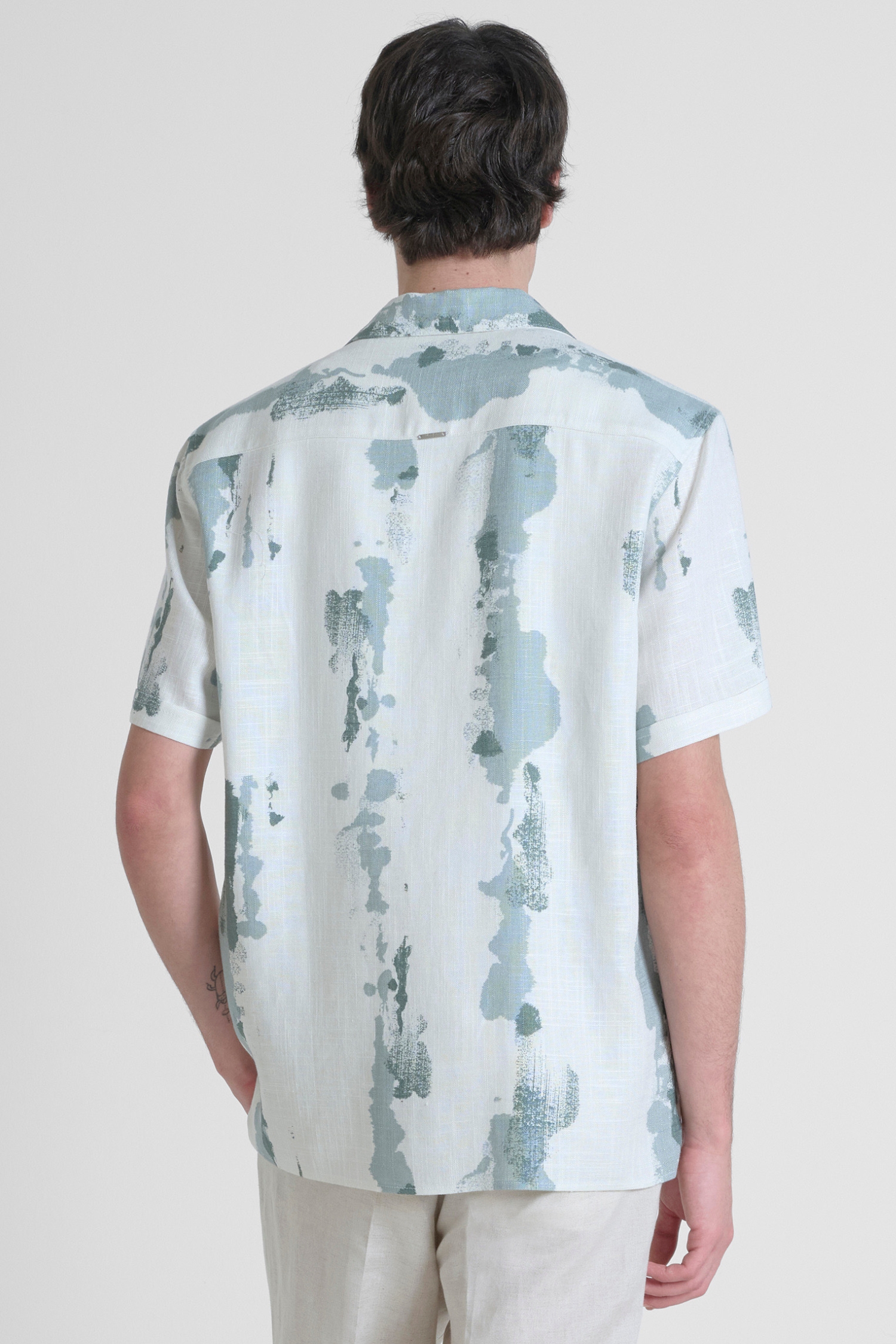 Чоловіча біла сорочка з візерунком Antony Morato MMSS00189.FA430645;4087