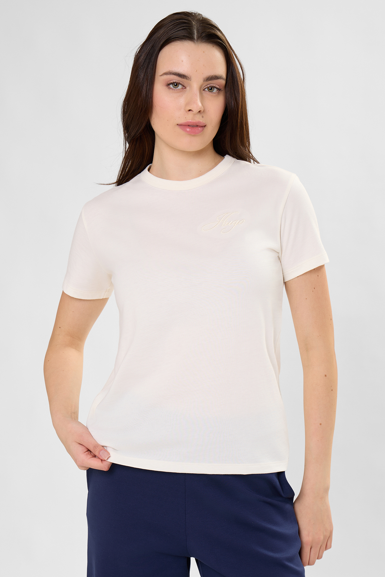 Женская белая футболка HUGO 50561233;115