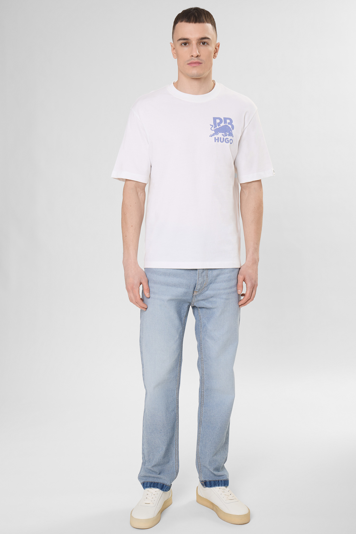 Чоловіча біла футболка HUGO 50564572;100