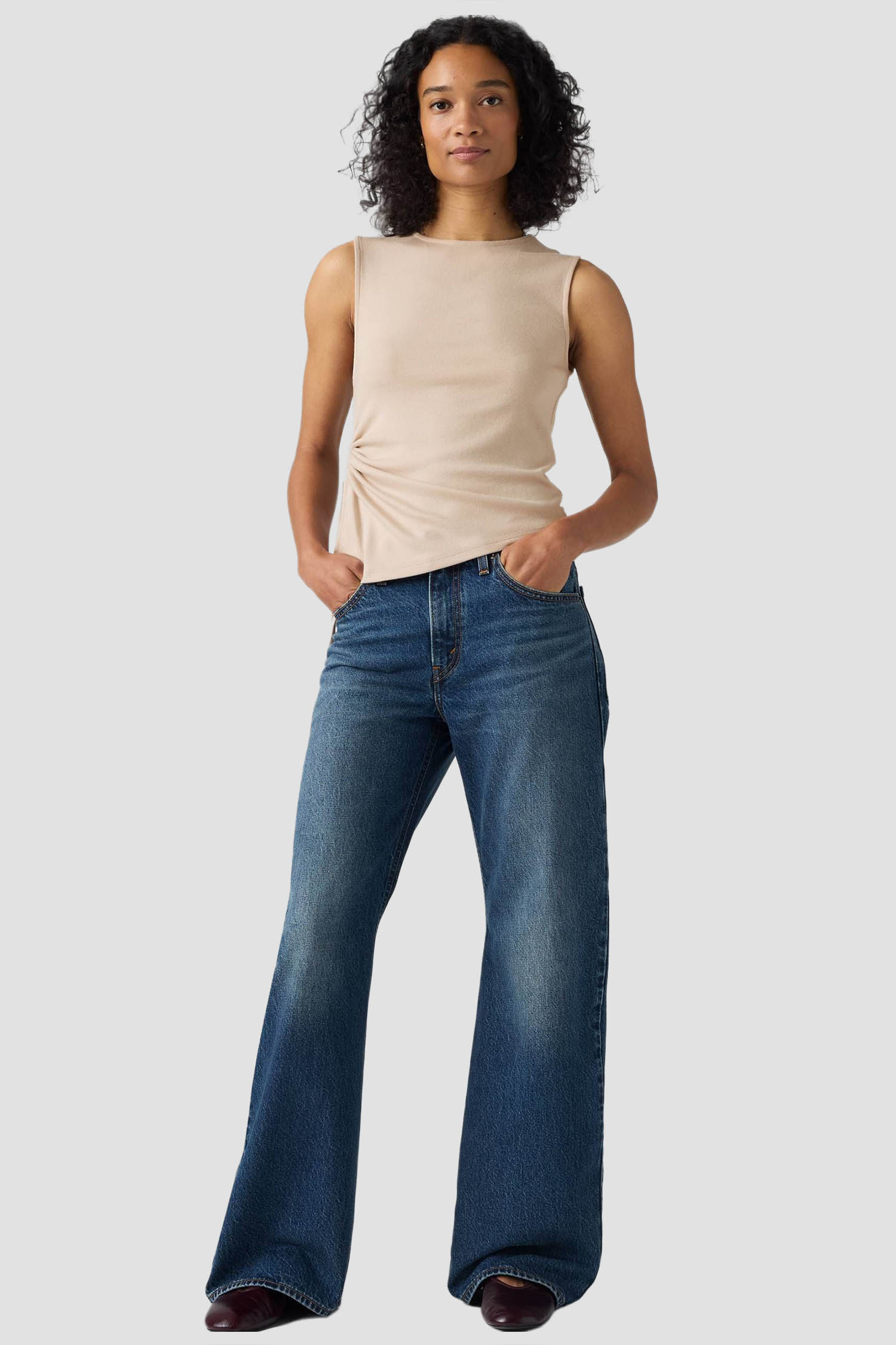 Женские синие джинсы Loose Boot Levi’s® 005DO;0005
