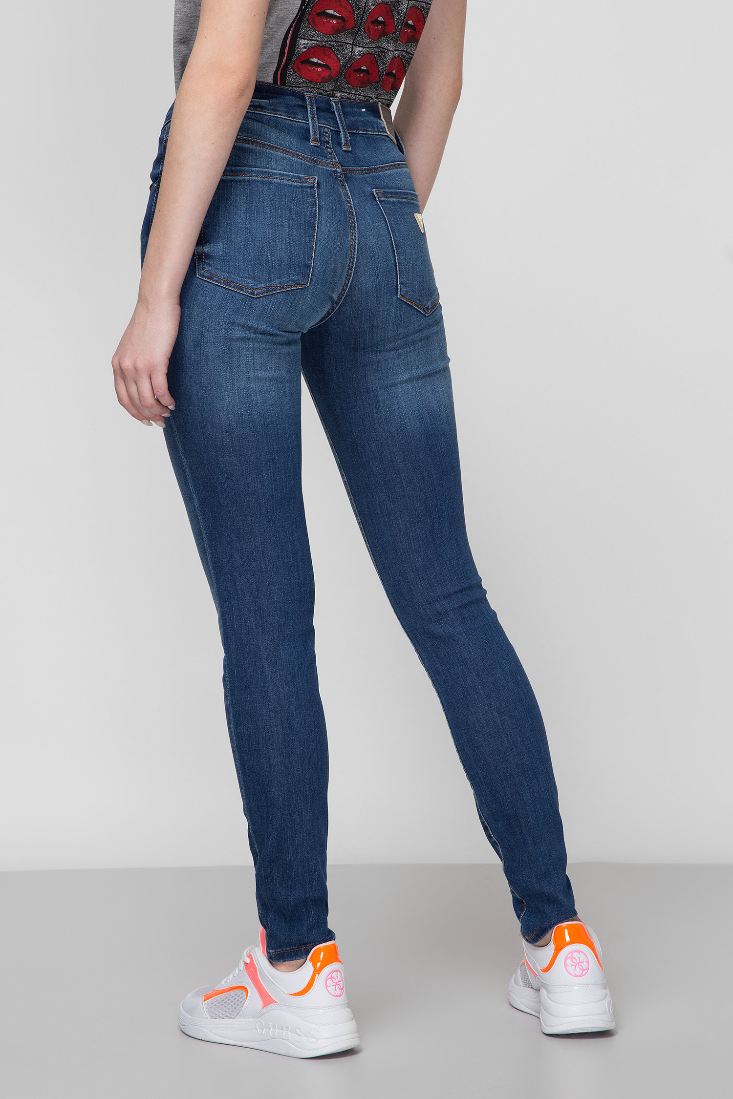 Женские синие джинсы Skinny Fit Annette Guess W0GA99.D41F2;MROS