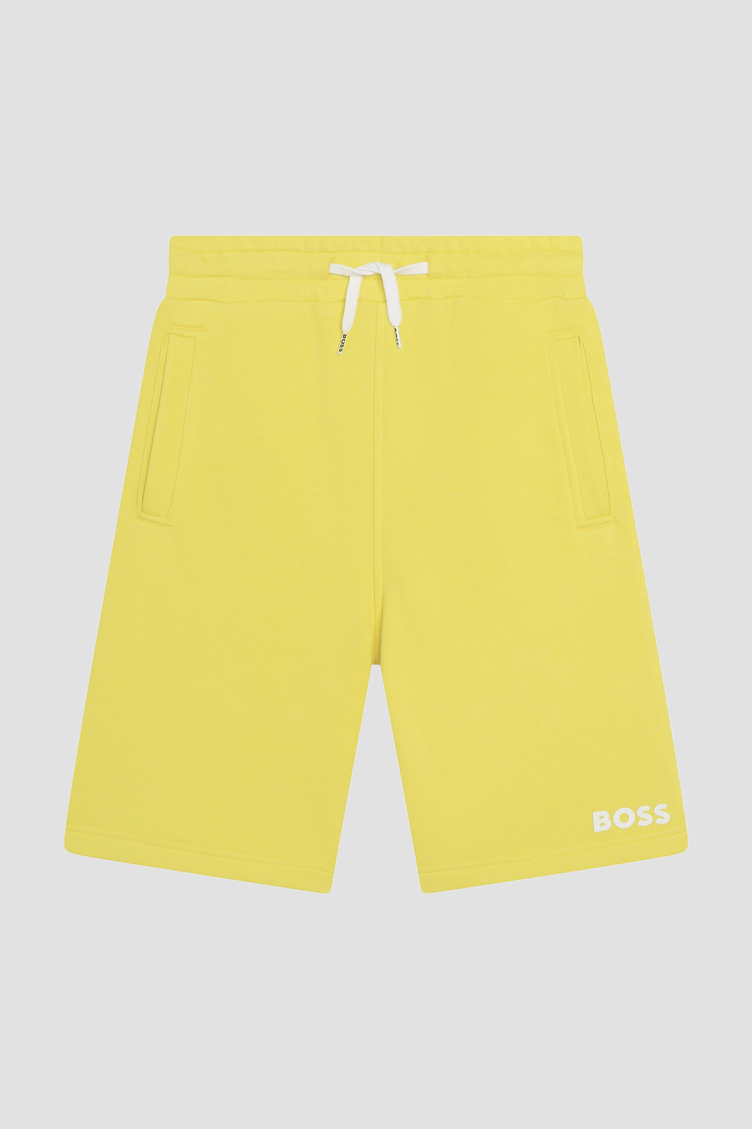 Детские желтые шорты BOSS kids J50680;508