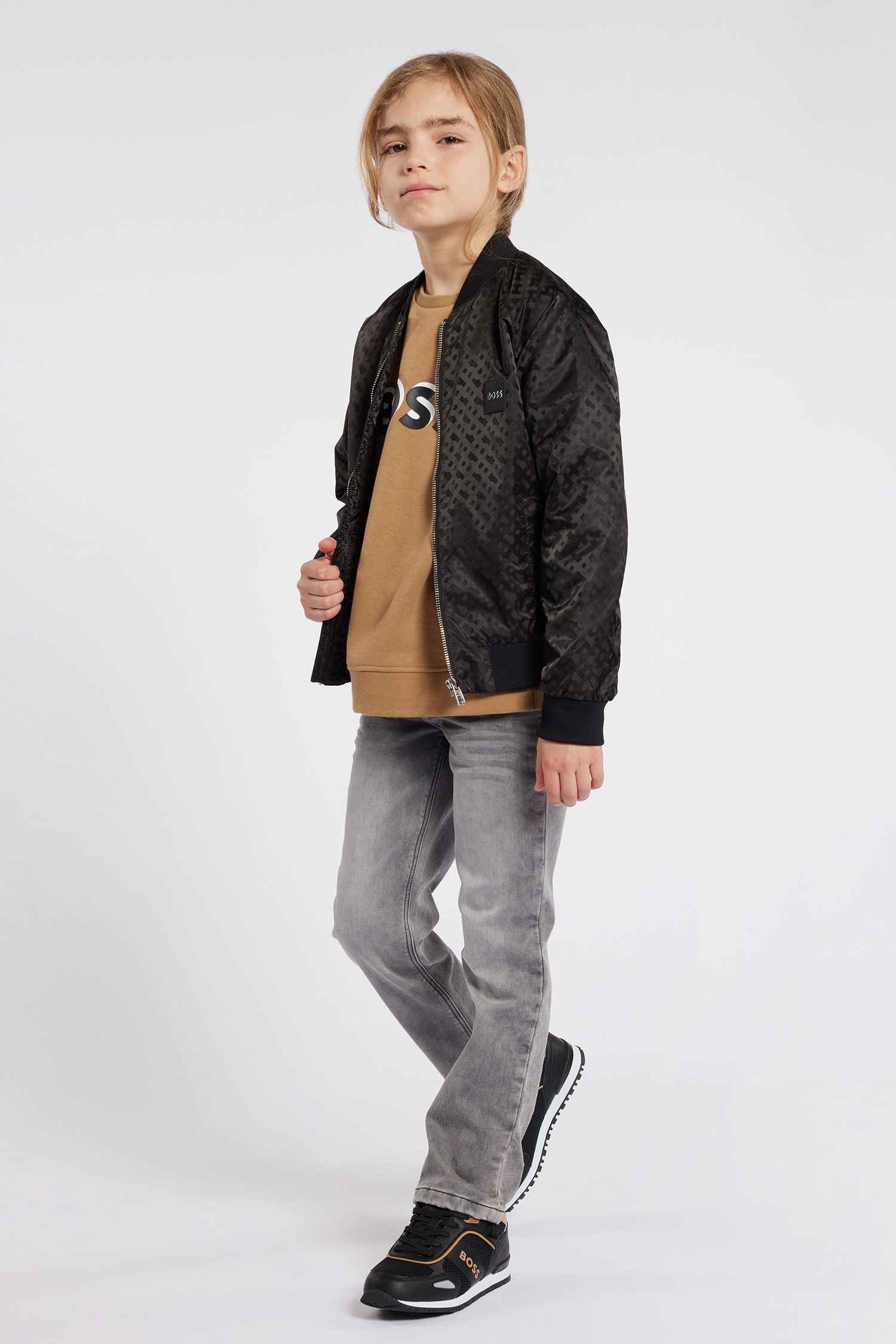 Дитячий бежевий світшот BOSS kids J50717;269