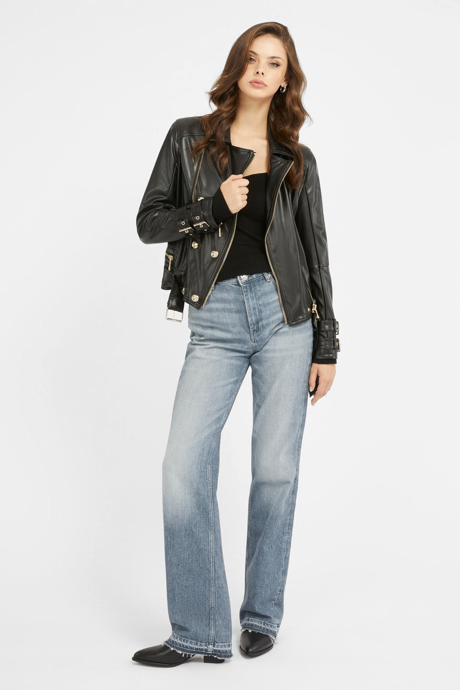 Женская черная косуха Guess W3BL93.K8S30;JTMU