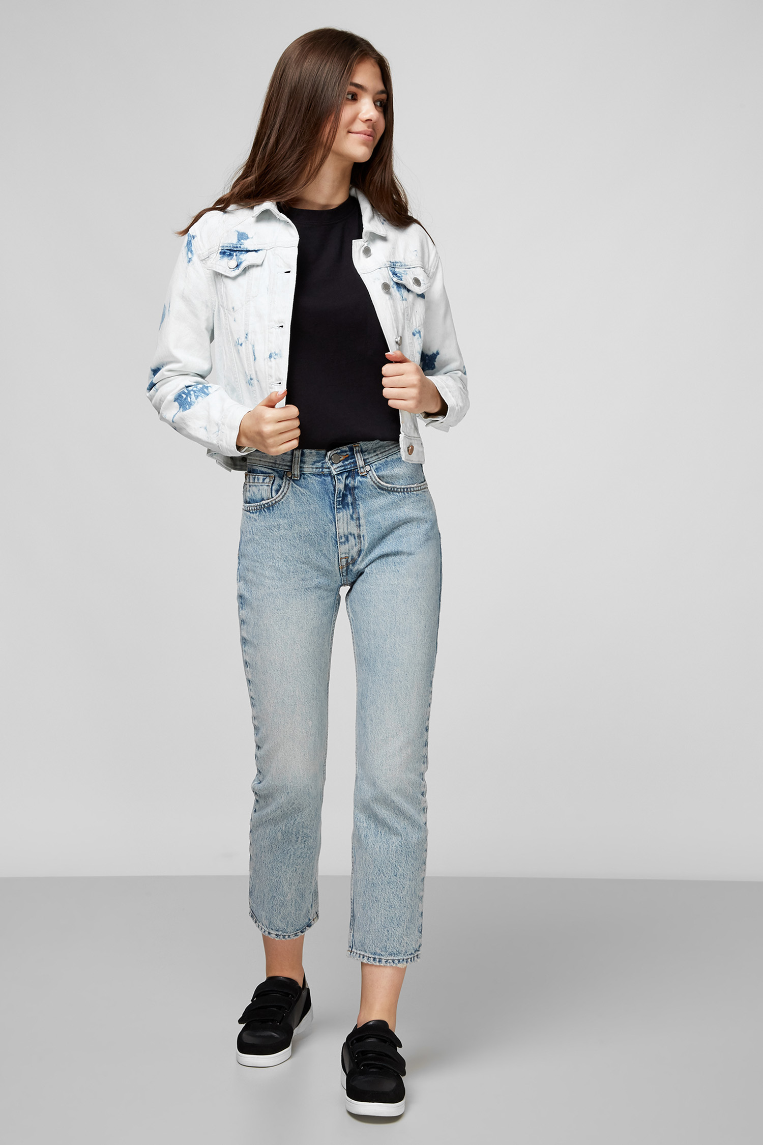 Голубая джинсовая куртка для девушек SuperDry W5010083A;3GJ