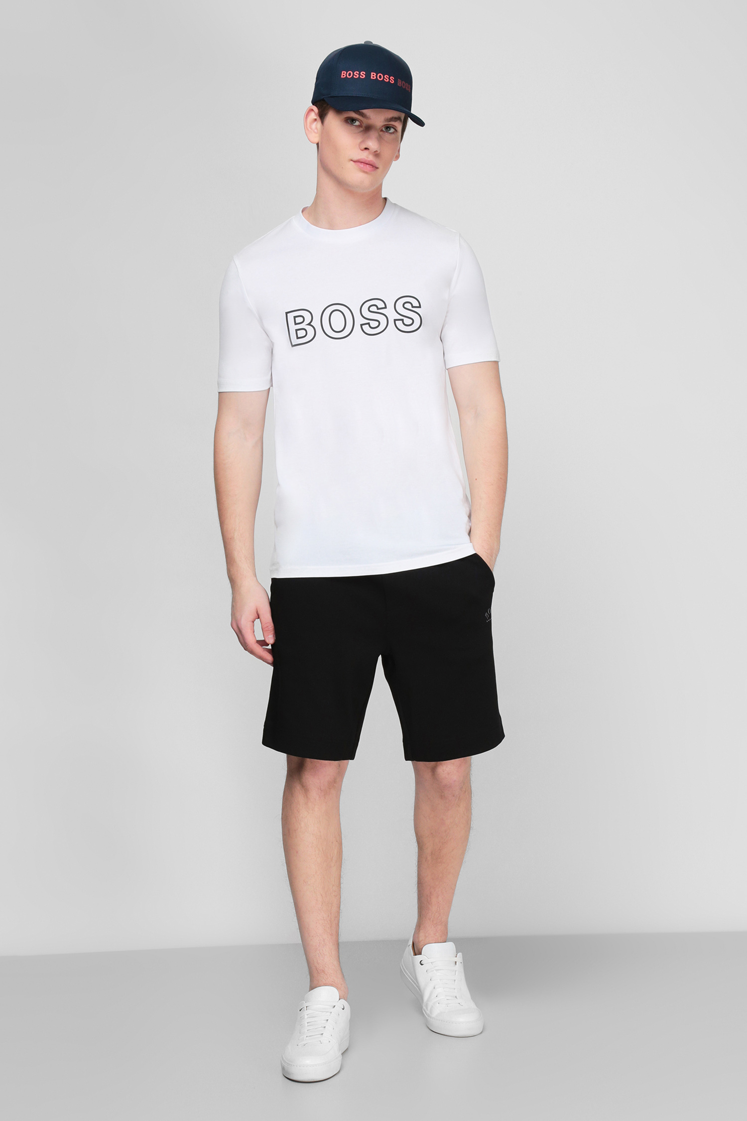 Черные шорты для парней BOSS 50455087;001