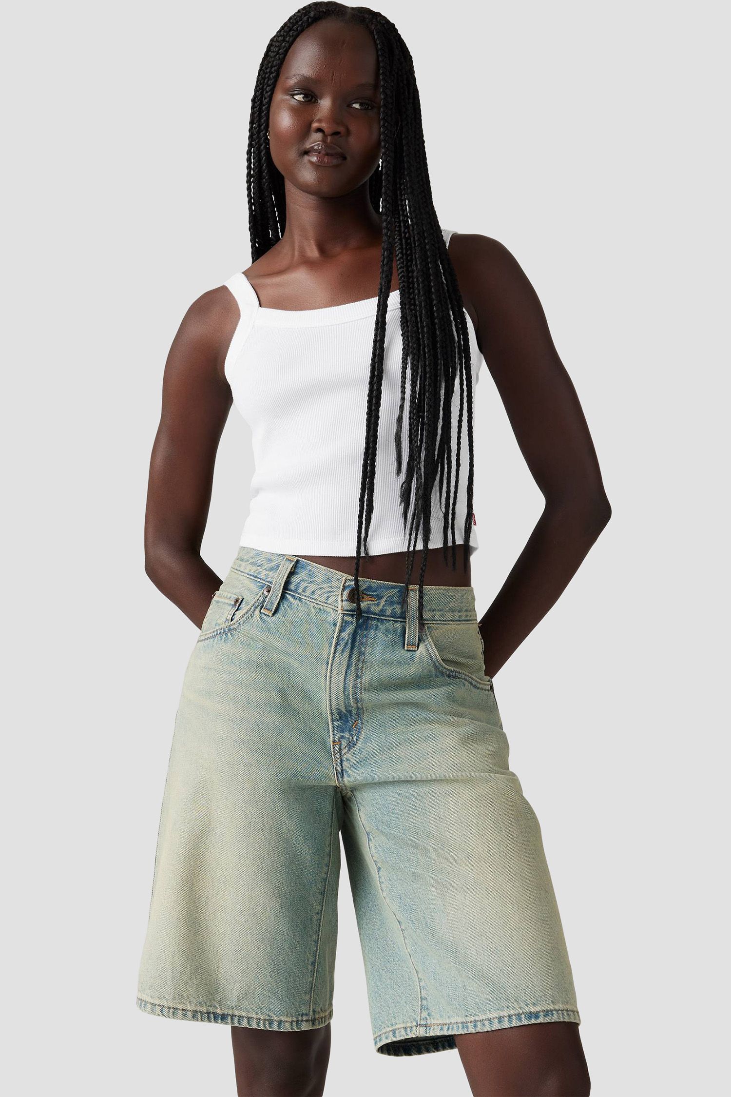 Женские голубые джинсовые шорты Baggy Dad Levi’s® 000MJ;0002