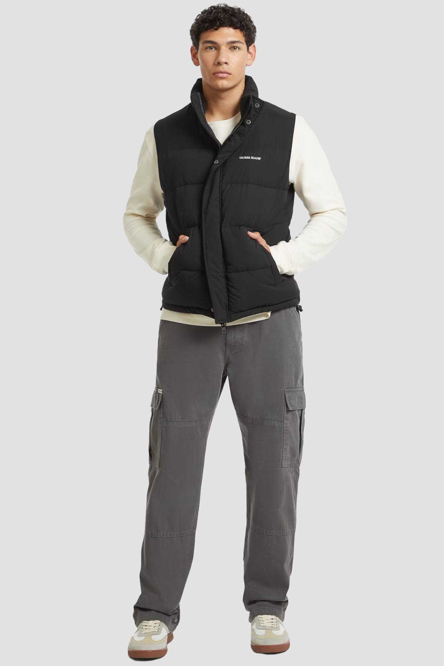 Мужской черный жилет Guess Jeans M4BN47.WGII2;JBLK