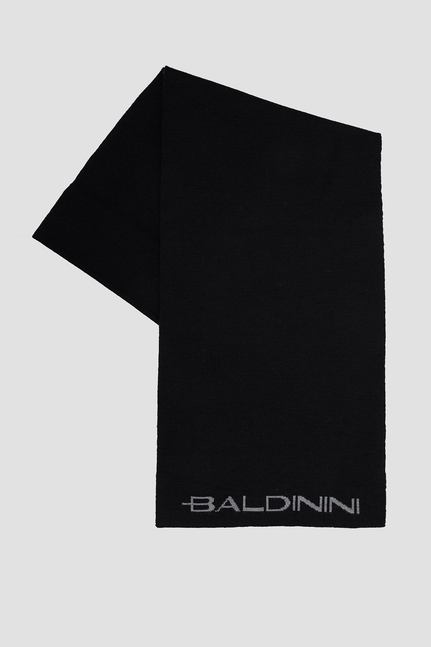 Мужской черный шерстяной шарф BALDININI S3A002XXLANA;NEGR