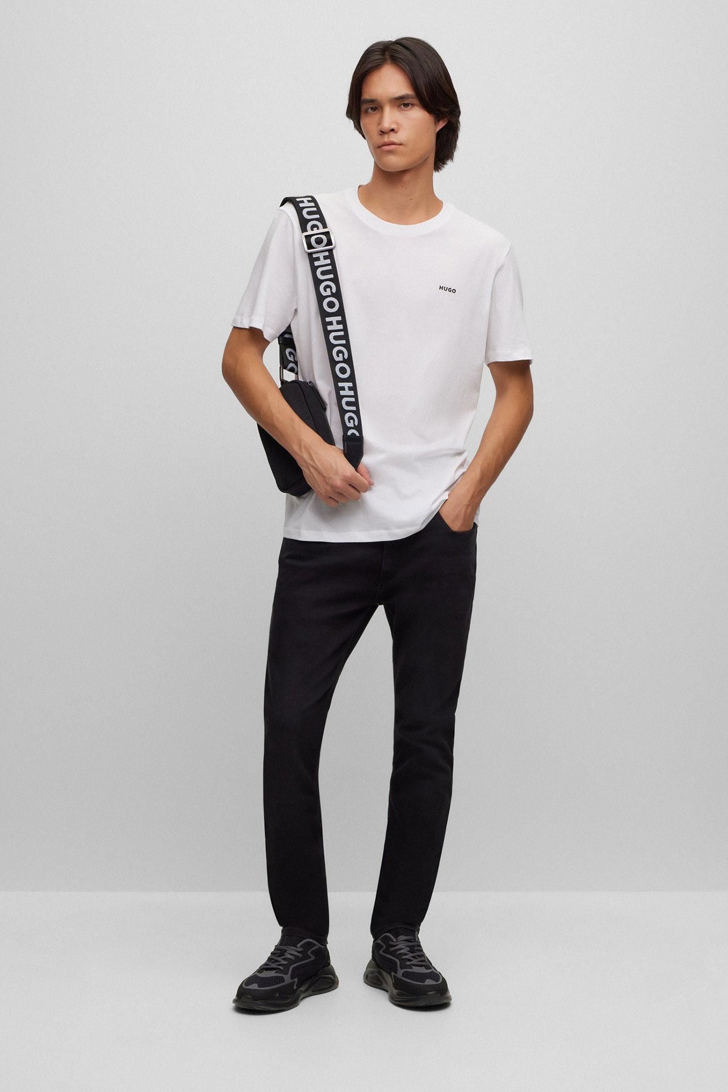 Мужская белая футболка HUGO 50466158;100