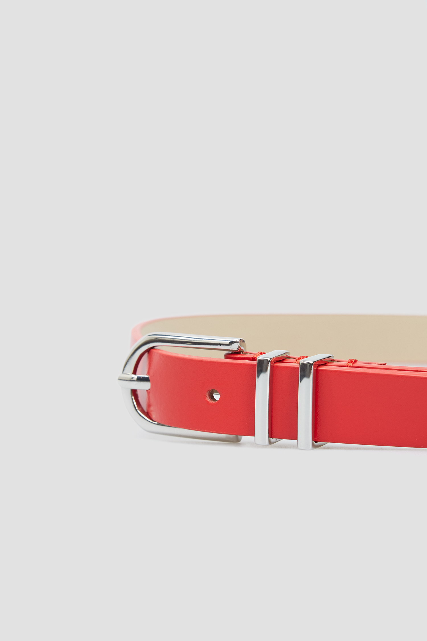 Женский красный кожаный ремень HUGO 50391313;621