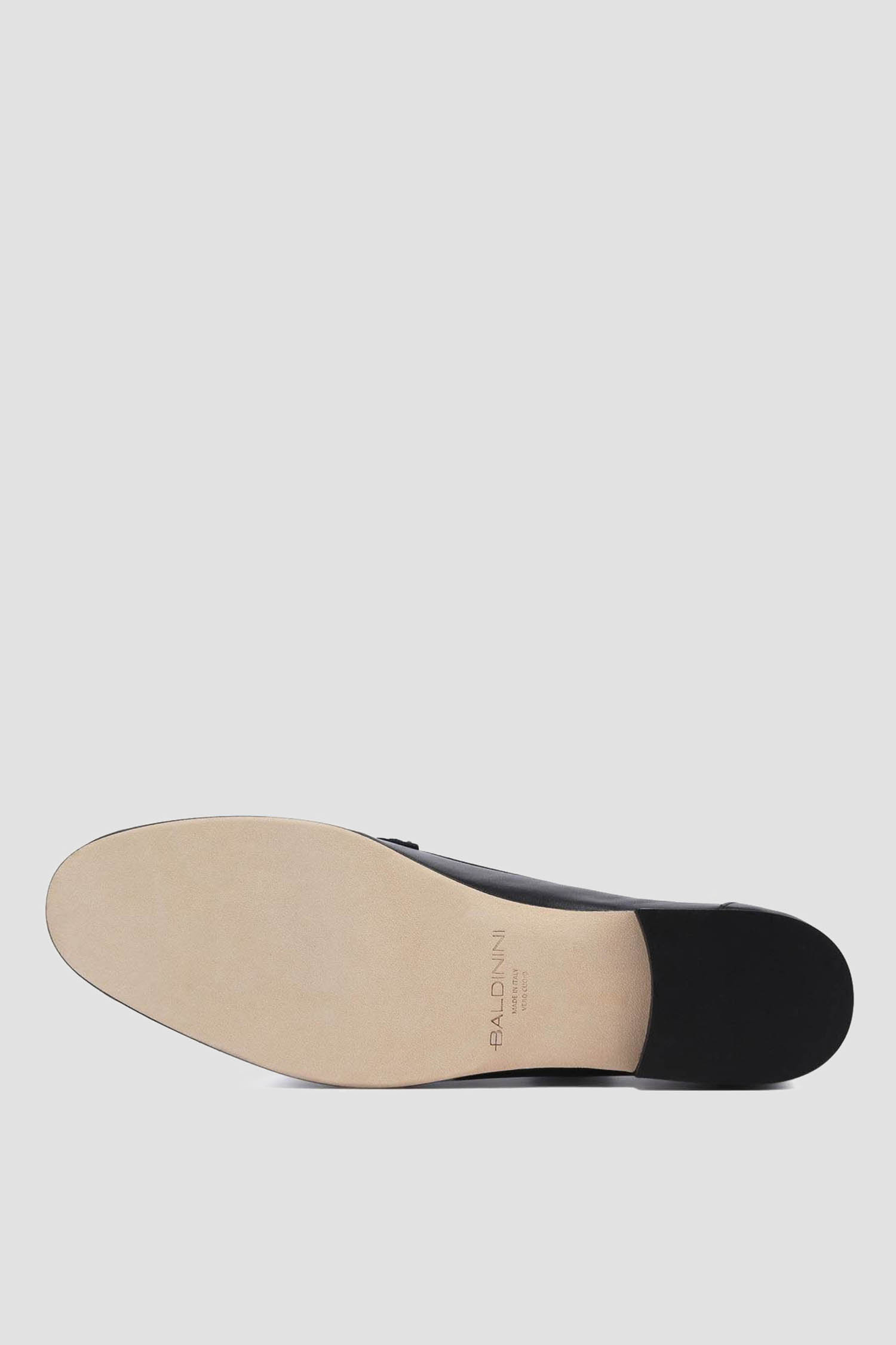 Женские черные кожаные лоферы BALDININI D3A206P1VITE;0000