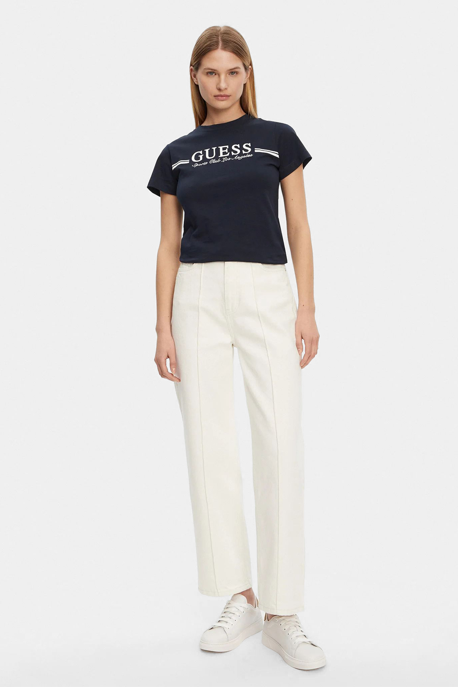 Женская темно-синяя футболка Guess V5GI03.I3Z14;A71W