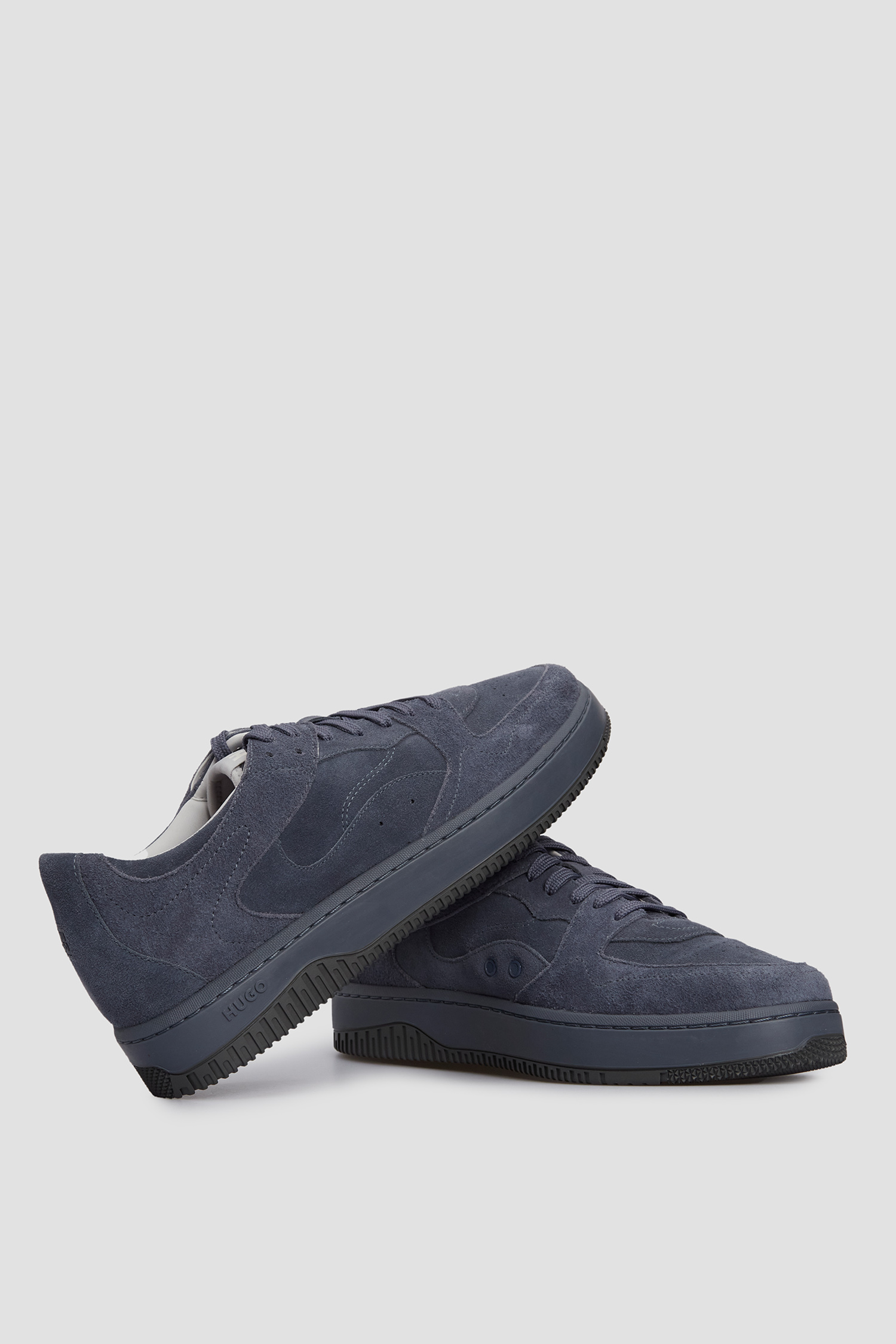 Мужские синие замшевые сникерсы HUGO 50516944;462 — Ultrashop