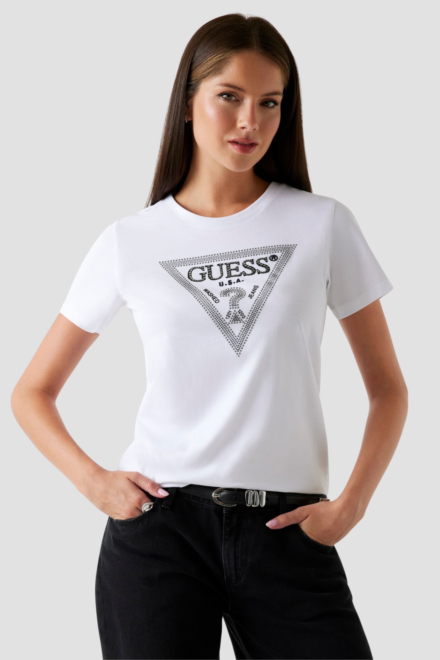 Жіноча біла футболка Guess W5BI18.I3Z14;G011