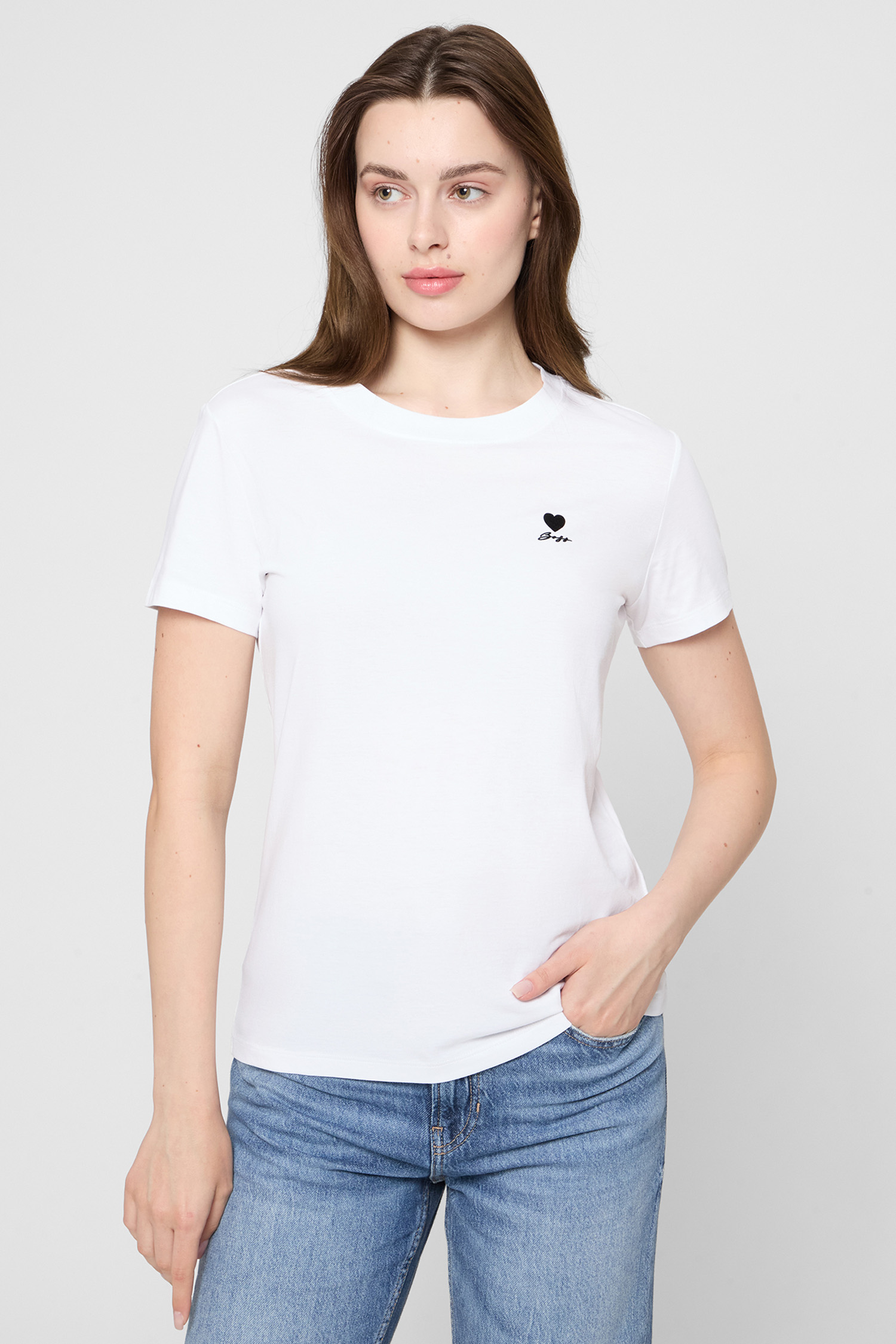 Жіноча біла футболка BOSS 50545288;103