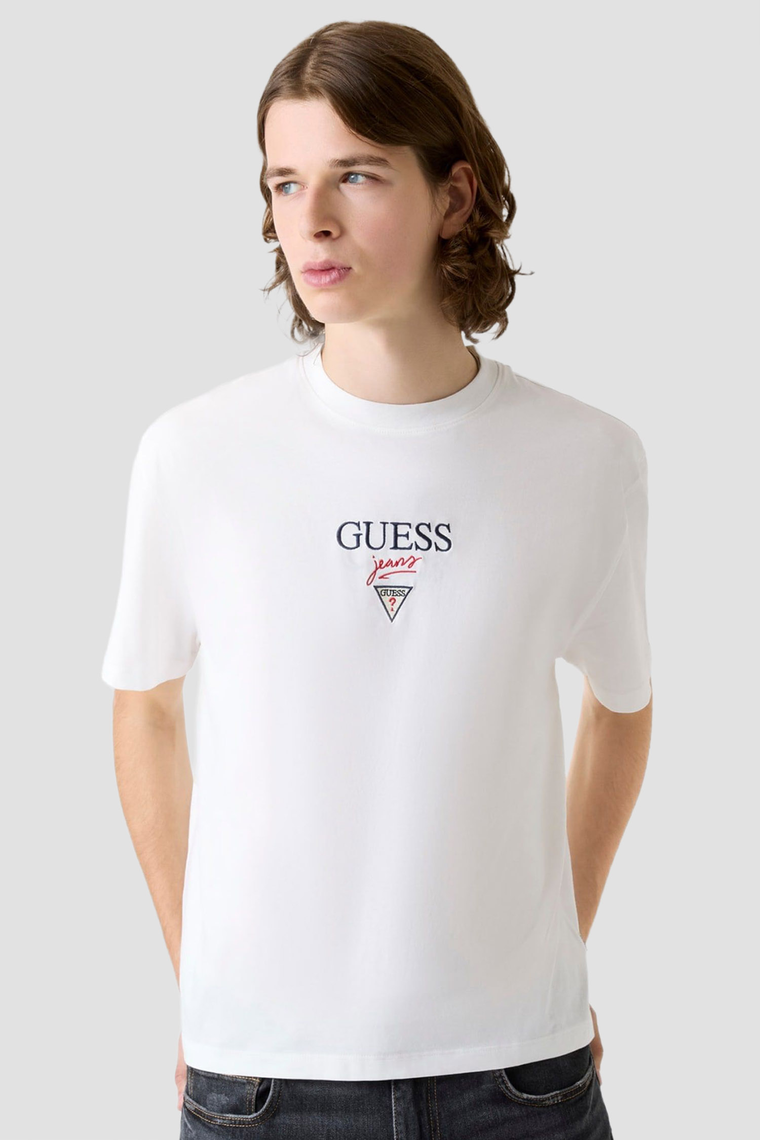 Чоловіча біла футболка Guess Jeans M6RI45.K8HM0;G046