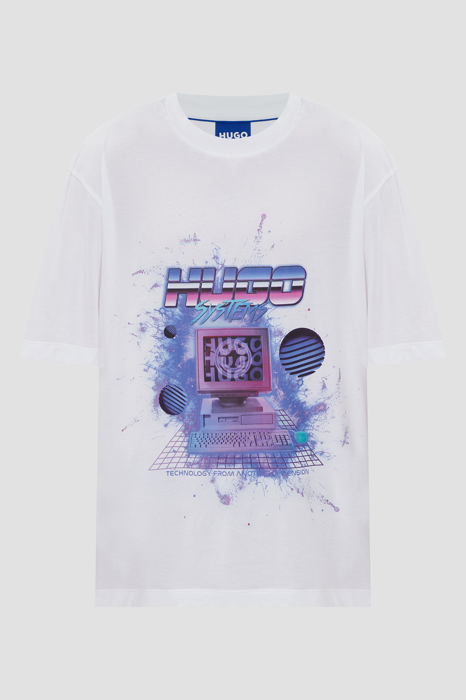 Мужская белая футболка HUGO BLUE 50519048;100