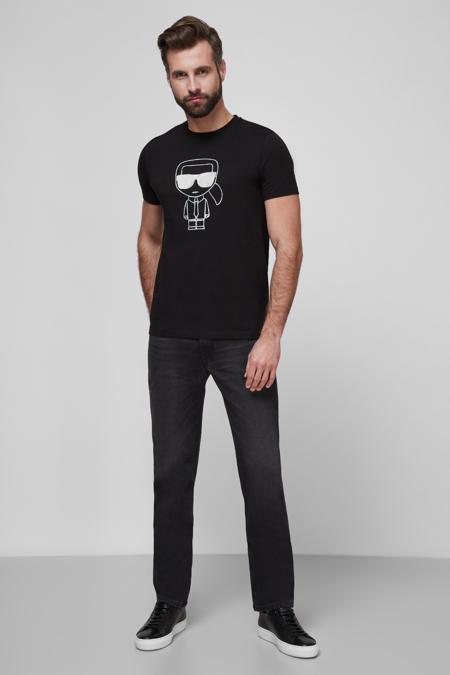 Мужская черная футболка Karl Lagerfeld 511224.755046;990