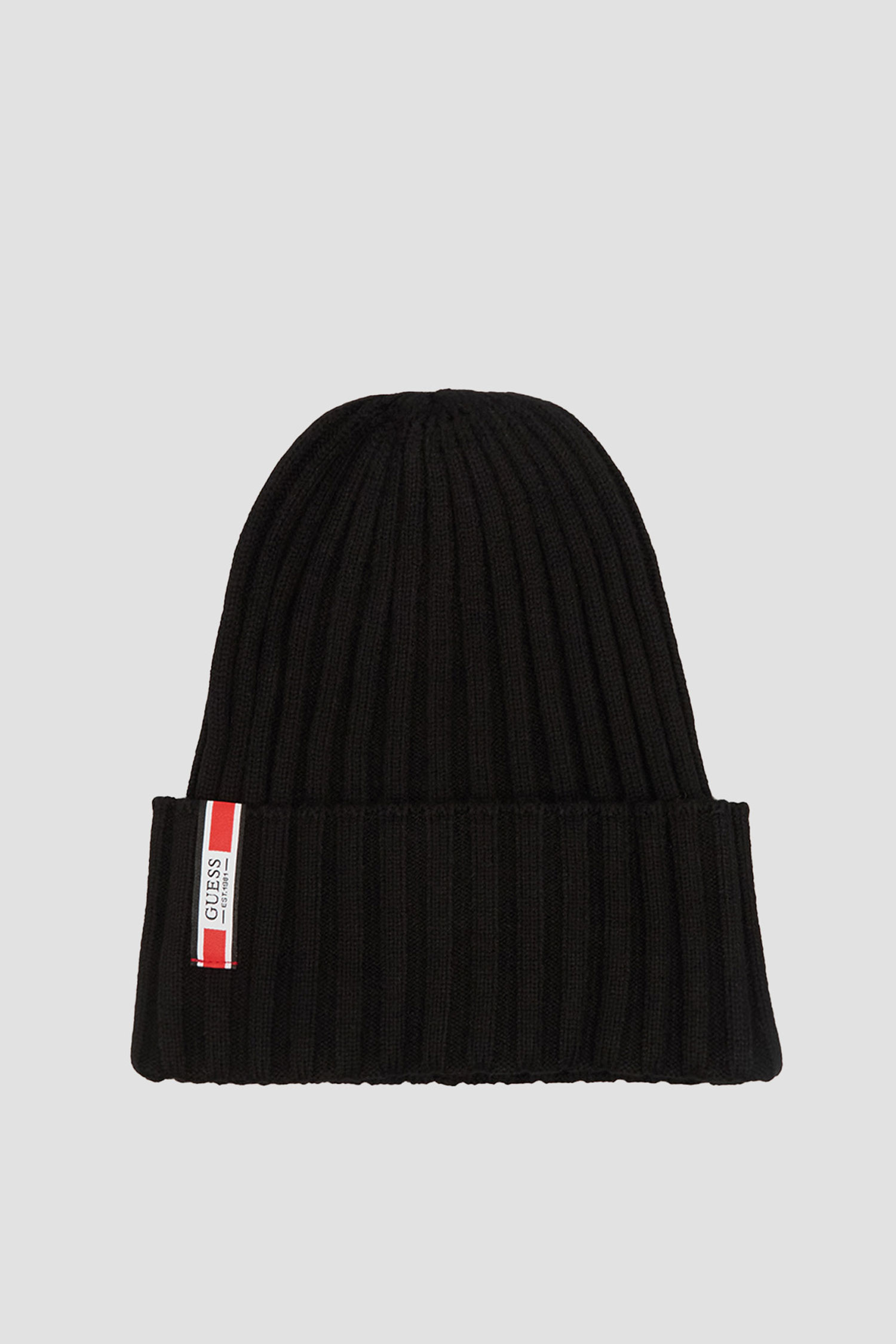 Чоловіча чорна шапка Guess AM9452.VIS01;BLA