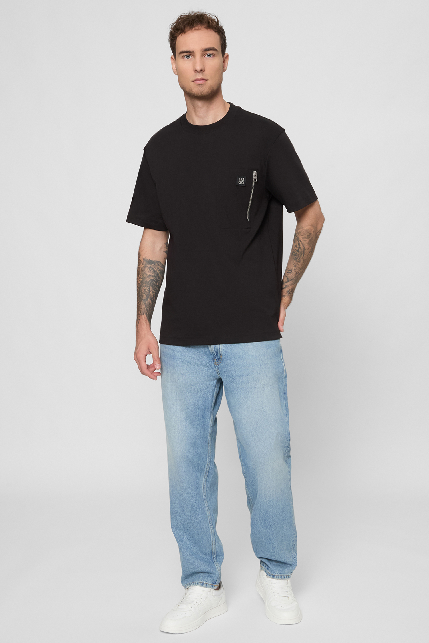 Мужская черная футболка HUGO 50542566;001