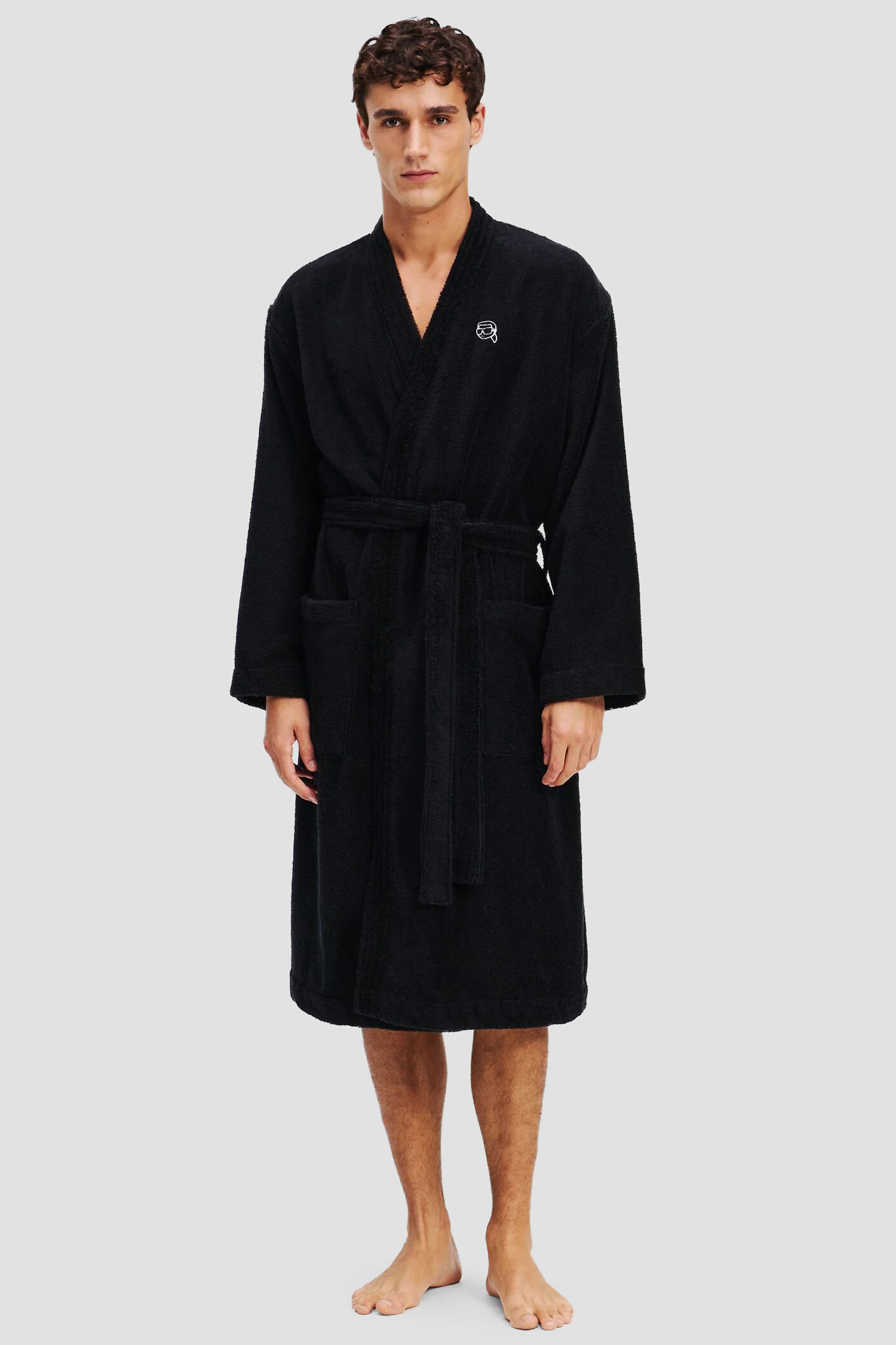 Чоловічий чорний халат Karl Lagerfeld A1M45011;999