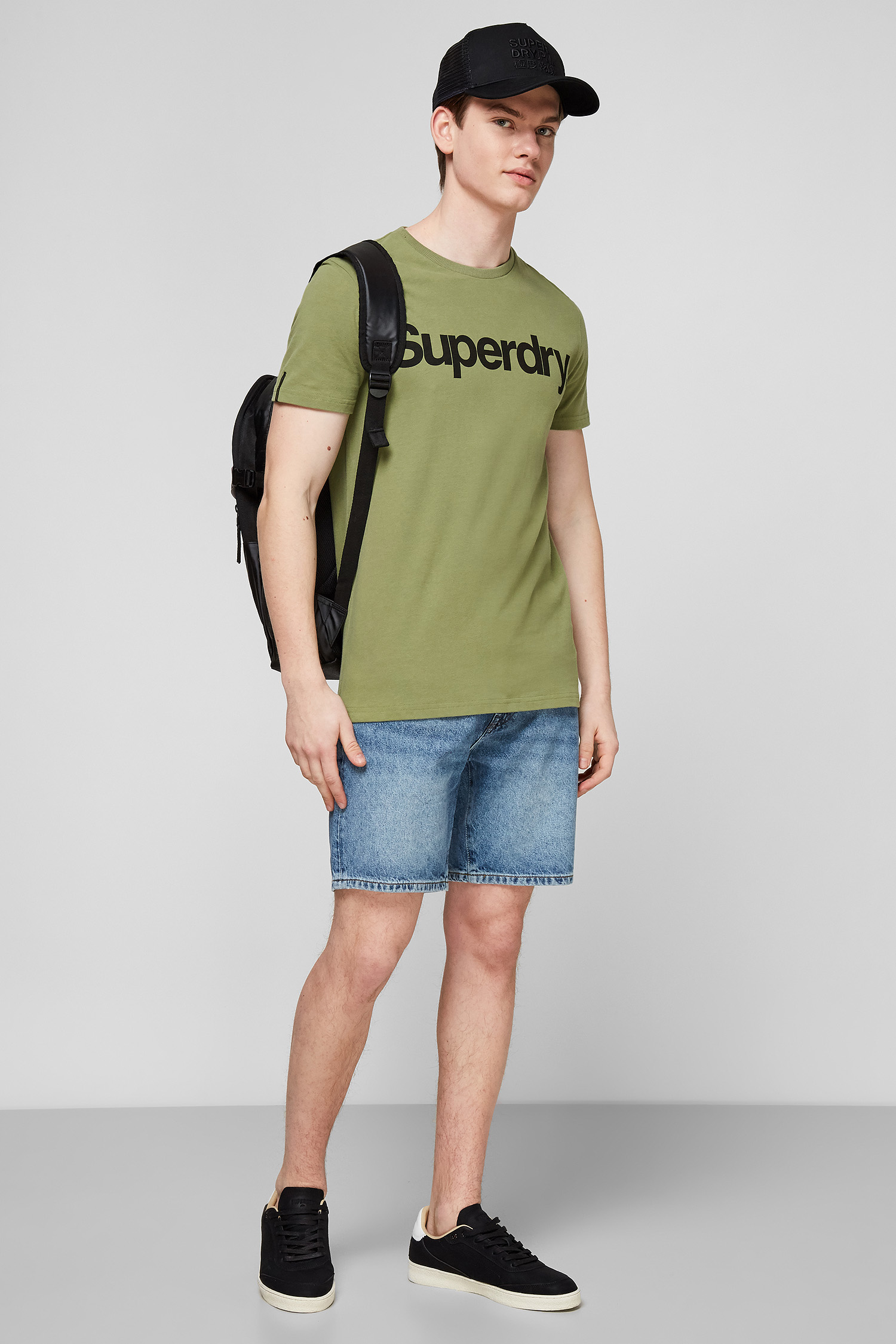 Оливковая футболка для парней SuperDry M1011194A;5IX