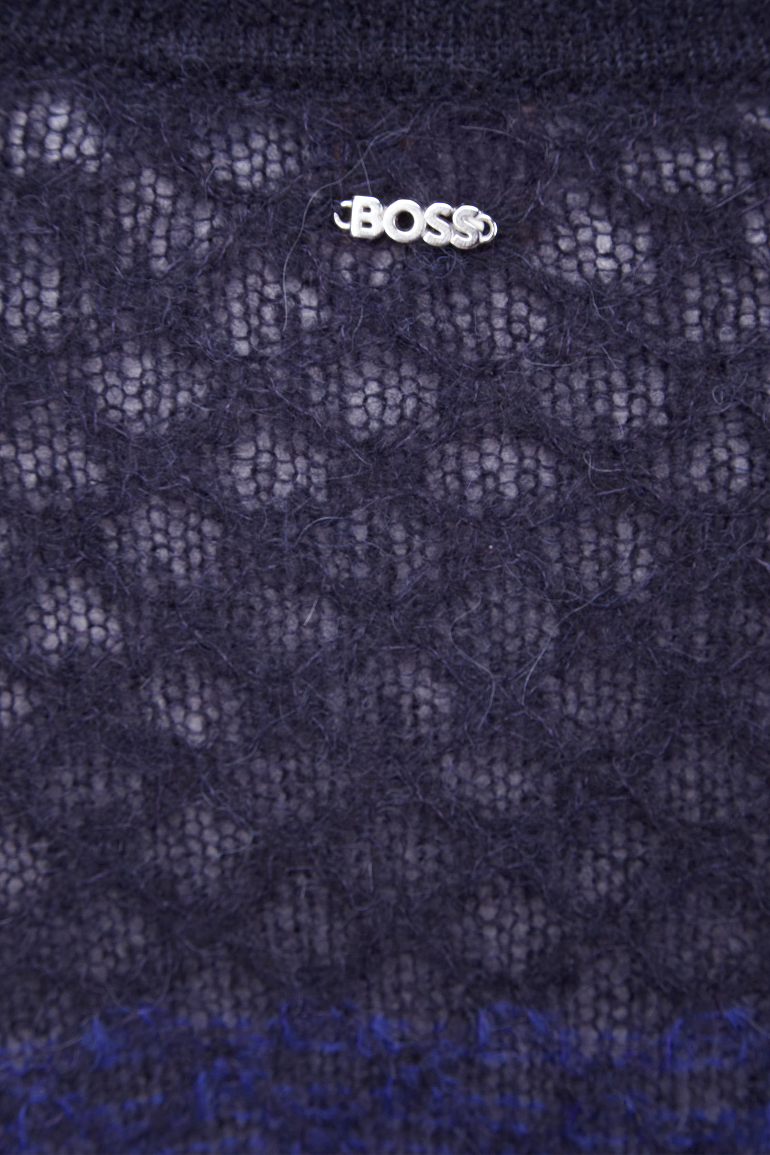 Женский синий шерстяной джемпер BOSS 50502700;974