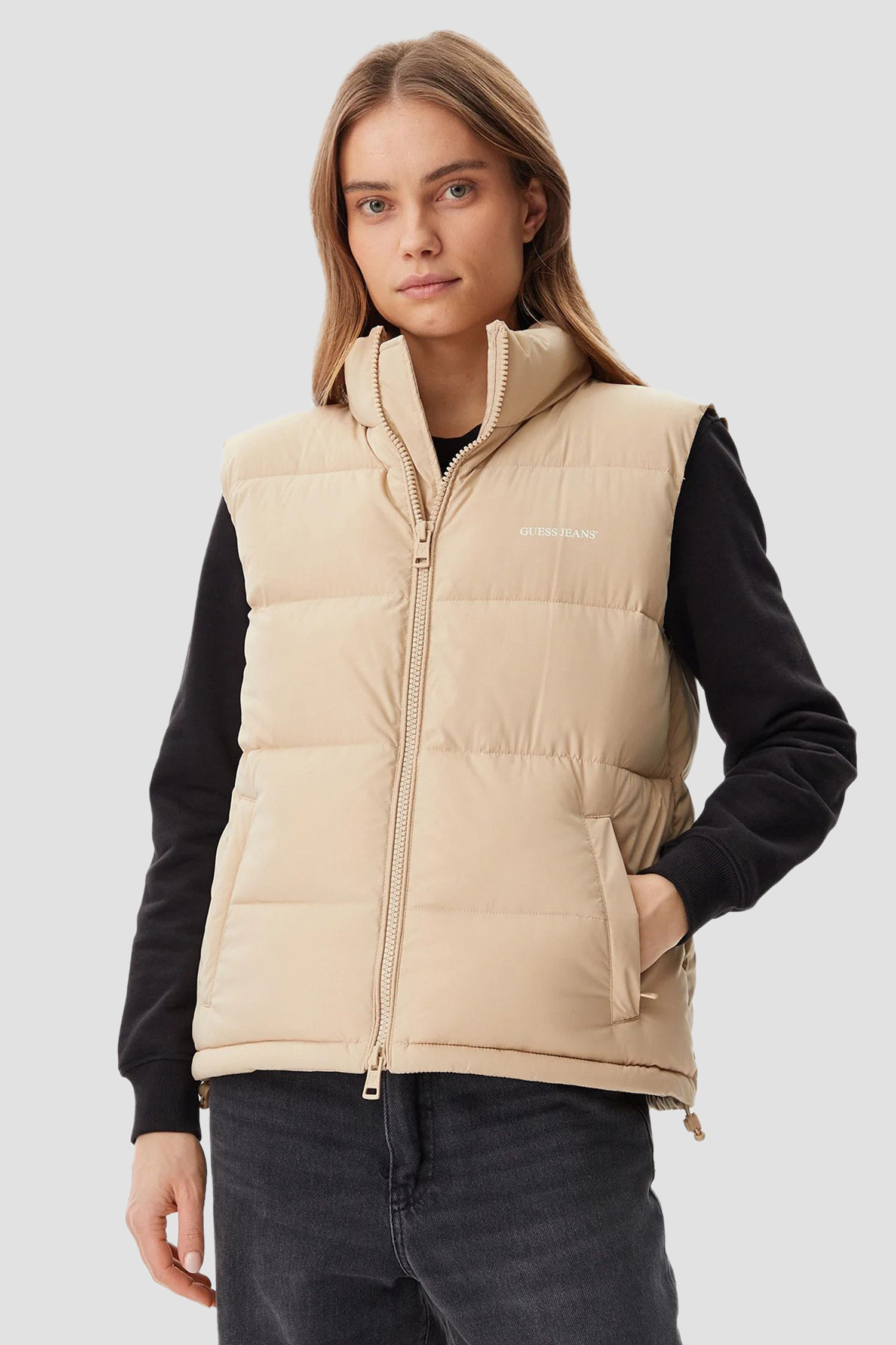 Женский бежевый жилет Guess Jeans W4BN59.WGII2;A117