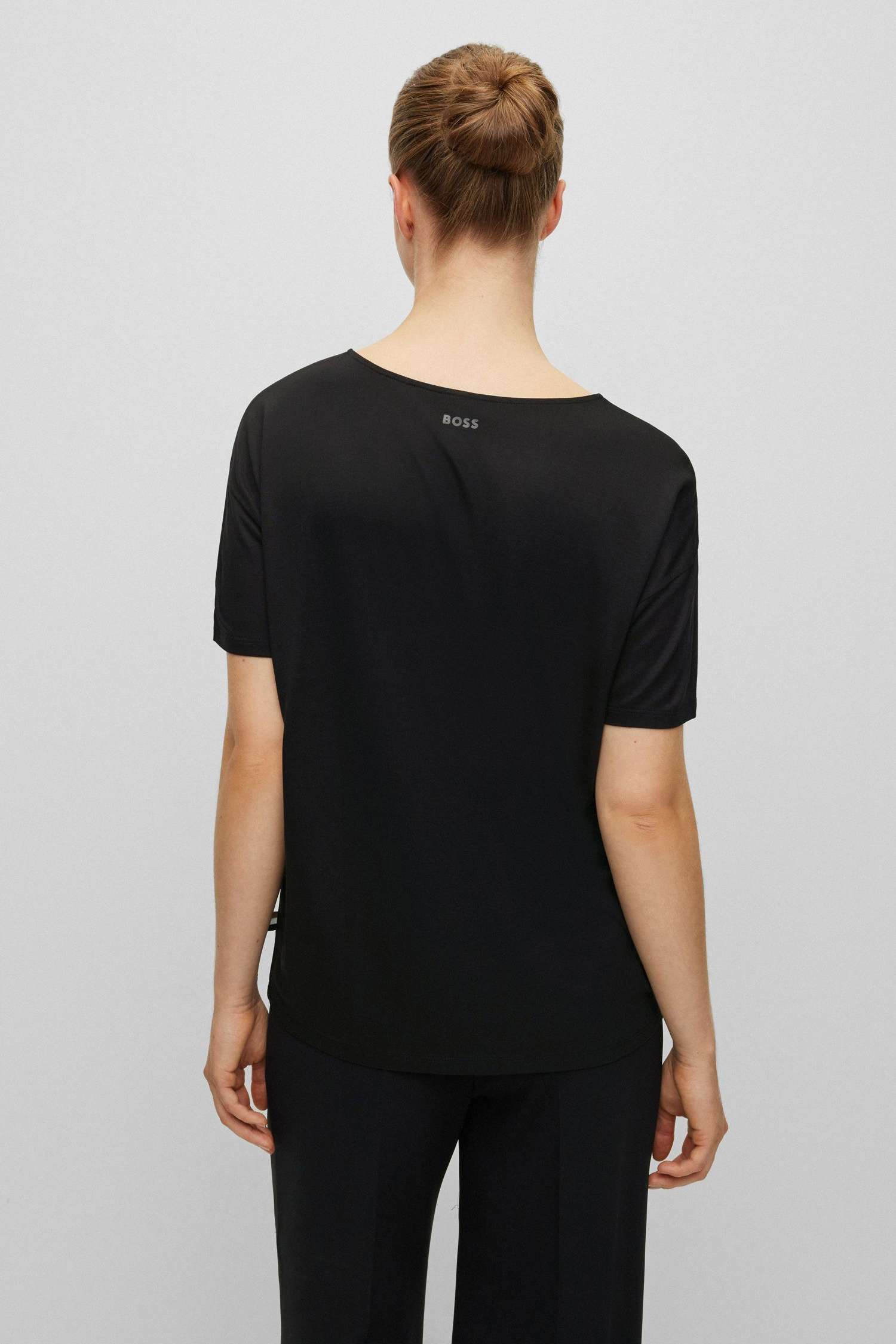 Жіноча чорна блуза BOSS 50457656;001