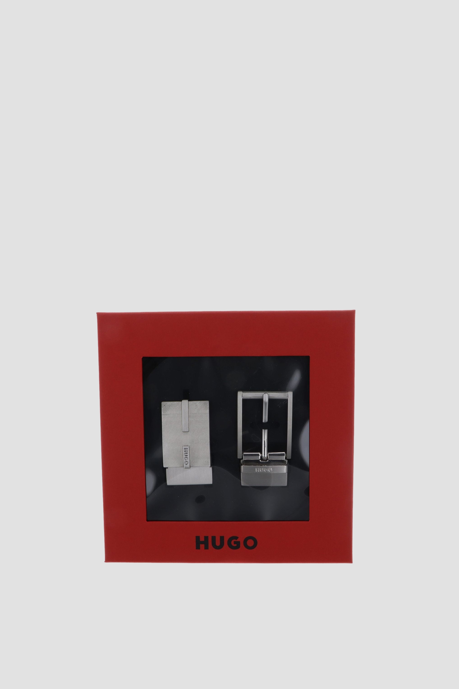 Мужской темно-синий кожаный ремень HUGO 50548369;004