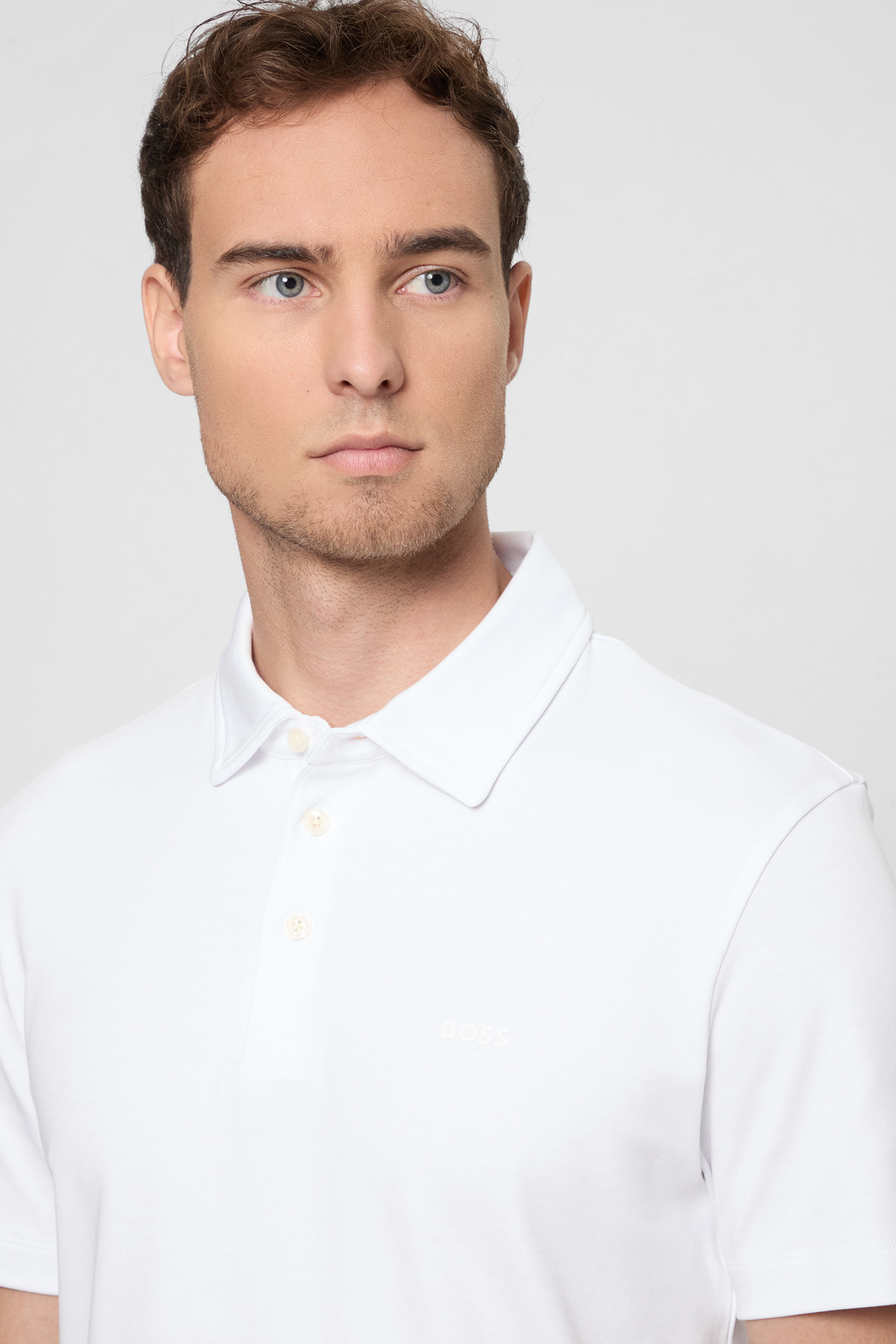 Мужское белое поло BOSS 50471335;100