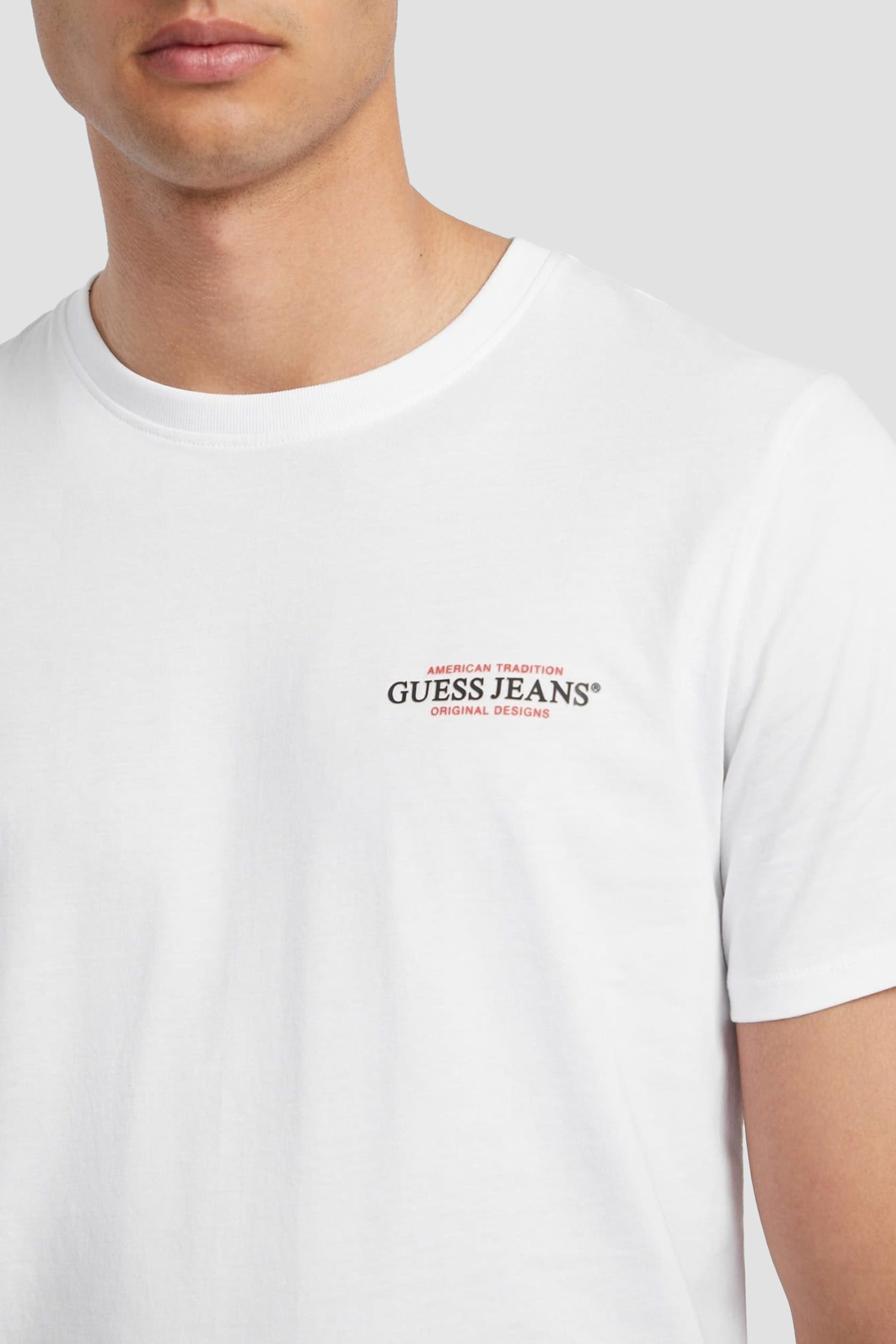 Мужская белая футболка Guess Jeans M4YI55.K8HM0;G011