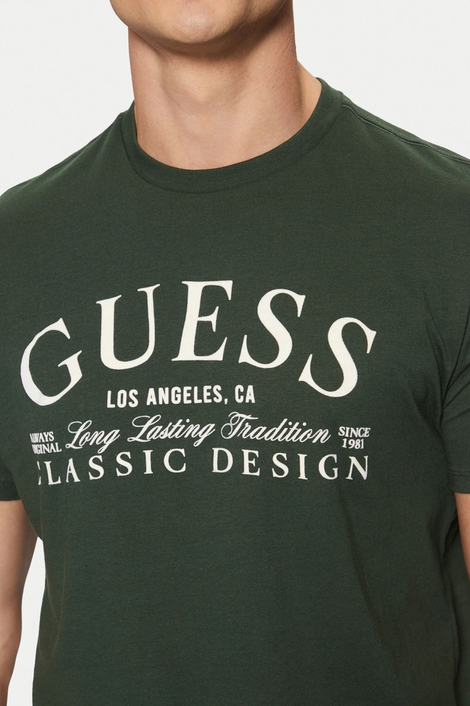Мужская зеленая футболка Guess M5RI43.K9RM1;G8N1