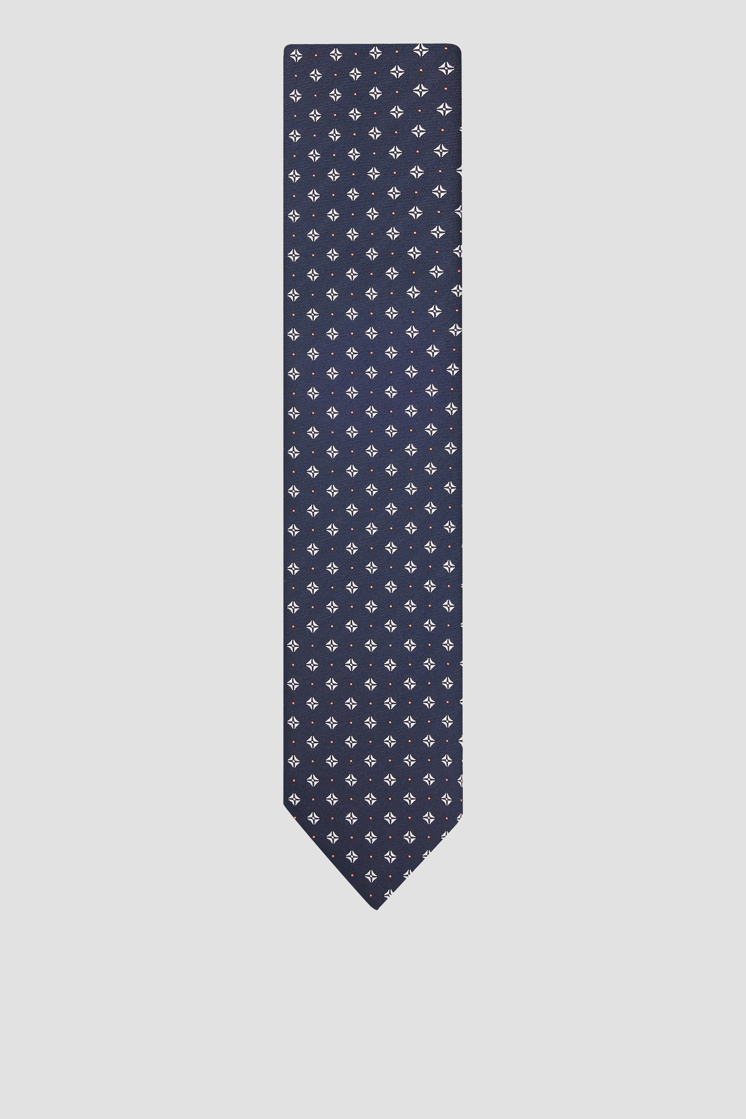 Мужской темно-синий шелковый галстук с узором BOSS 50511349;405