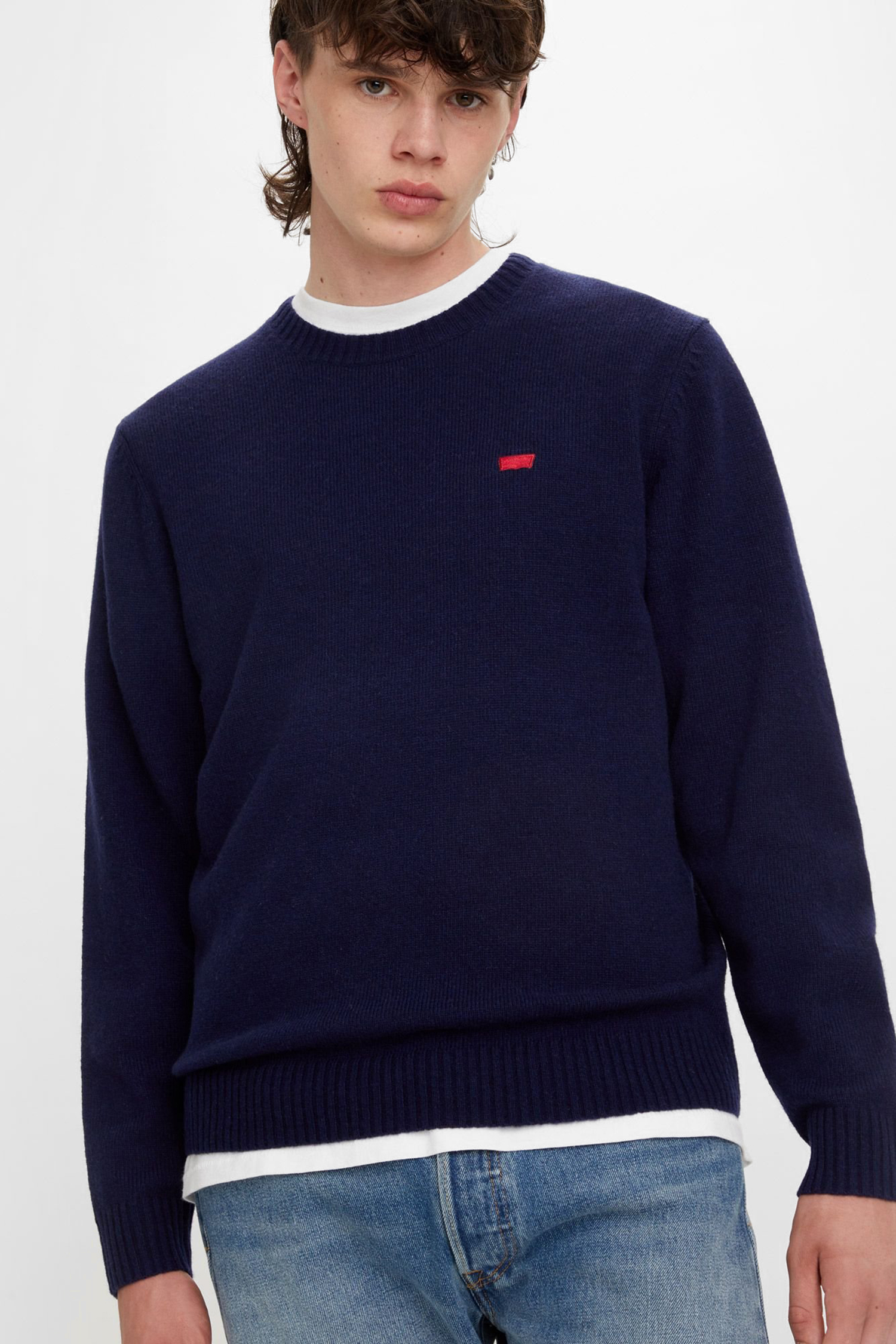 Мужской темно-синий шерстяной джемпер Levi’s® A4320;0001