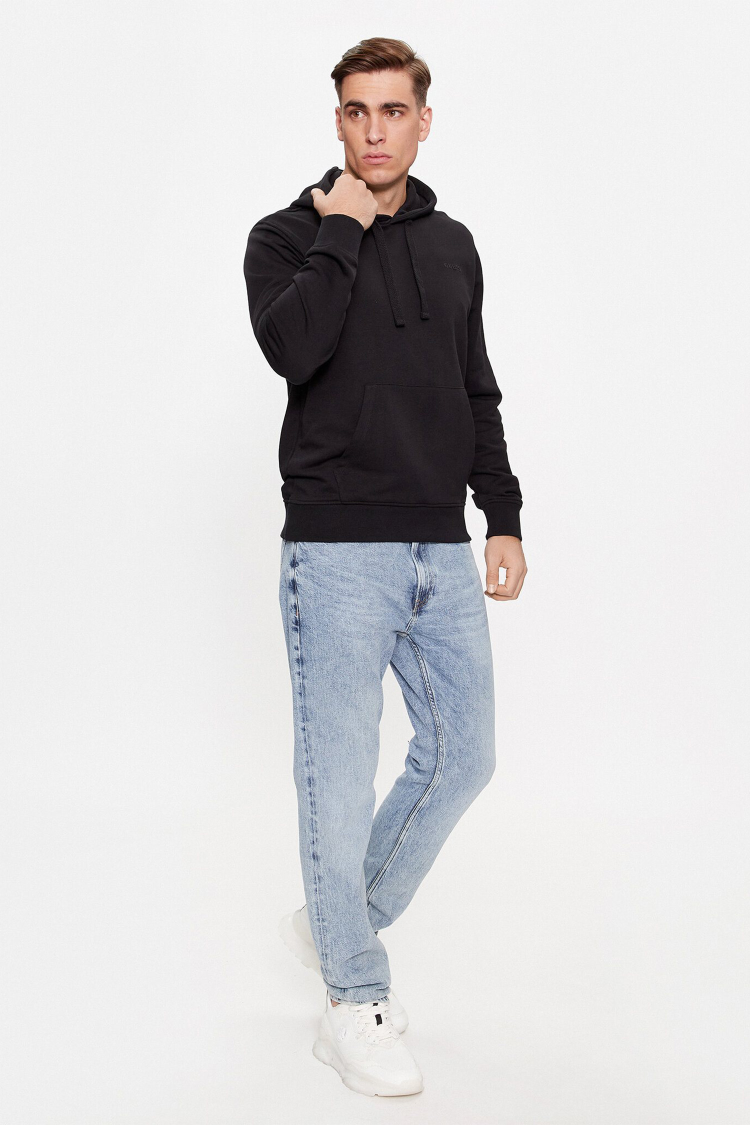 Чоловіче чорне худі Guess M4RQ52.KBK32;JBLK