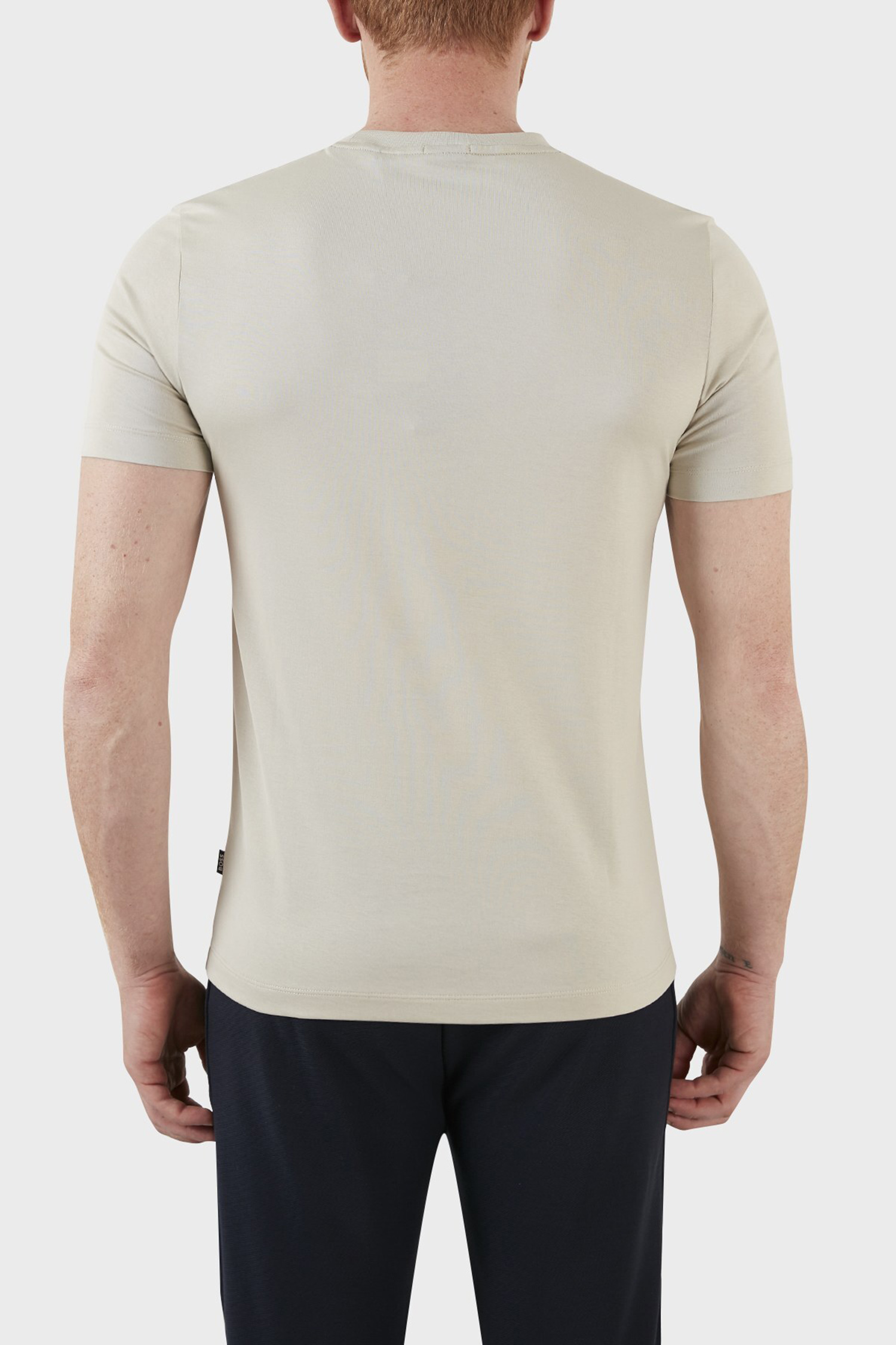 Мужская бежевая футболка BOSS 50467430;271
