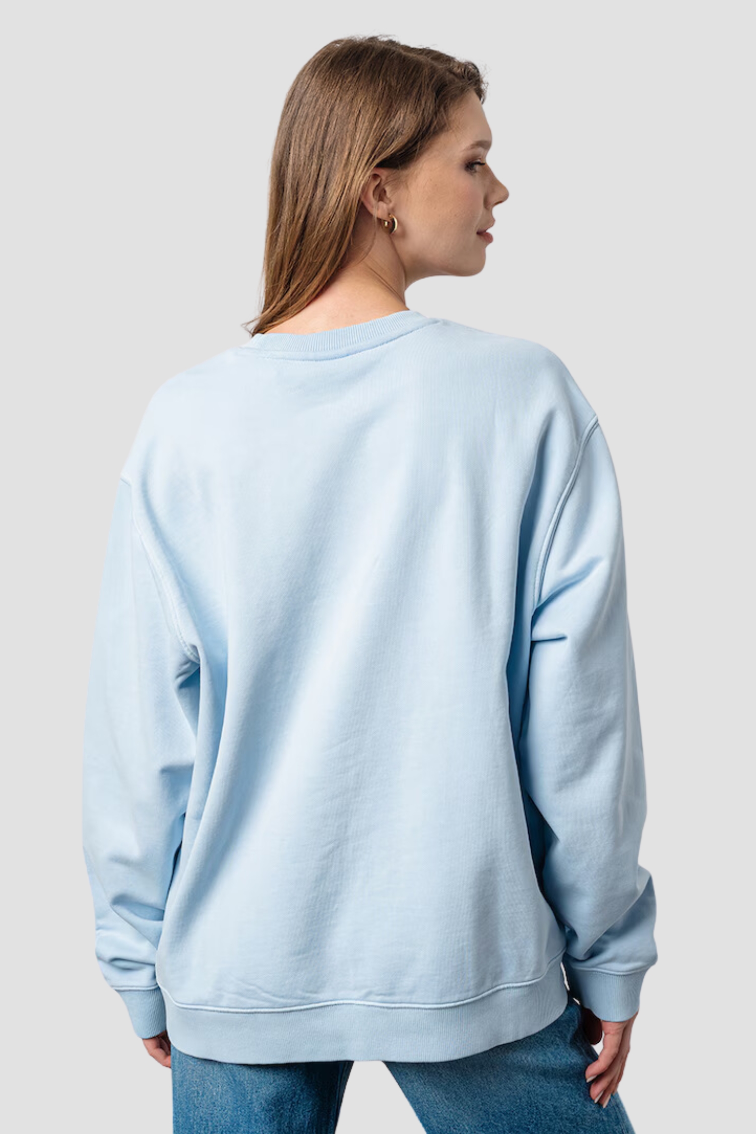 Женский голубой свитшот HUGO 50512022;527