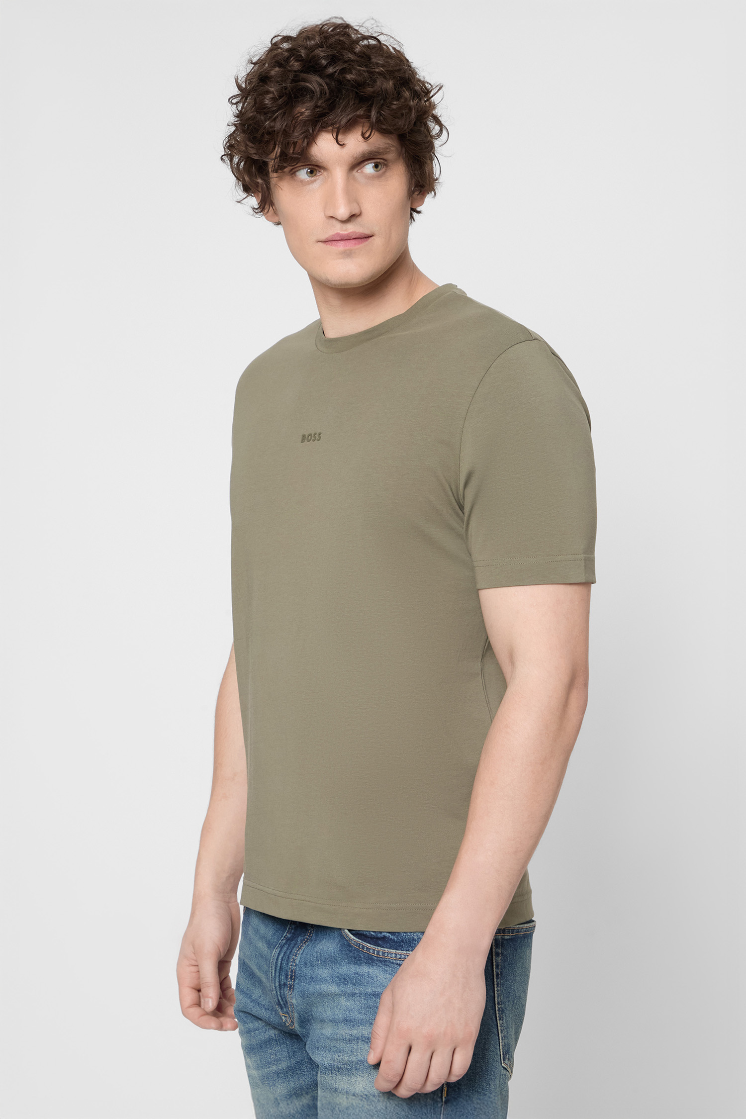 Мужская зеленая футболка BOSS 50473278;342