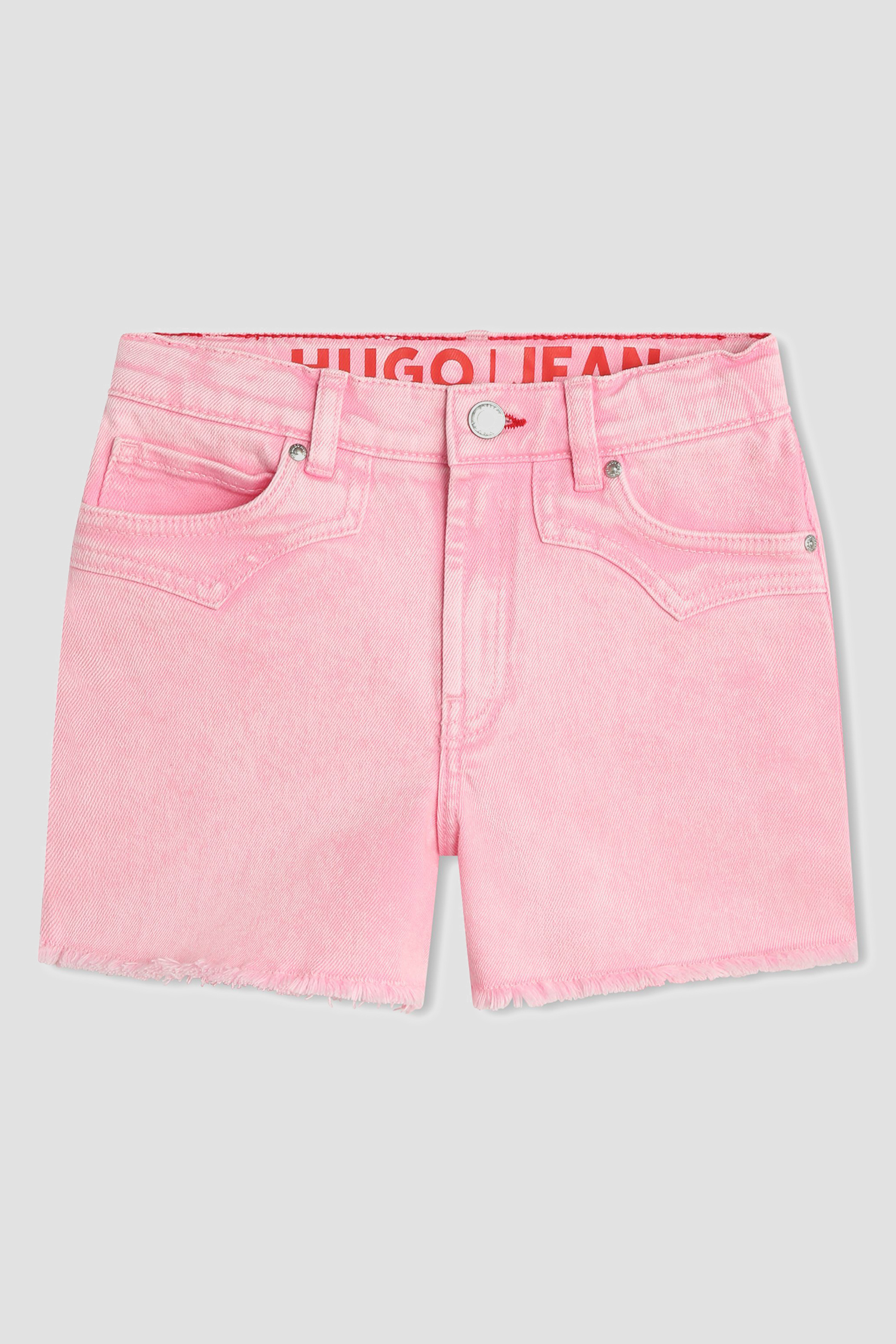 Дитячі рожеві джинсові шорти HUGO kids G00072;465