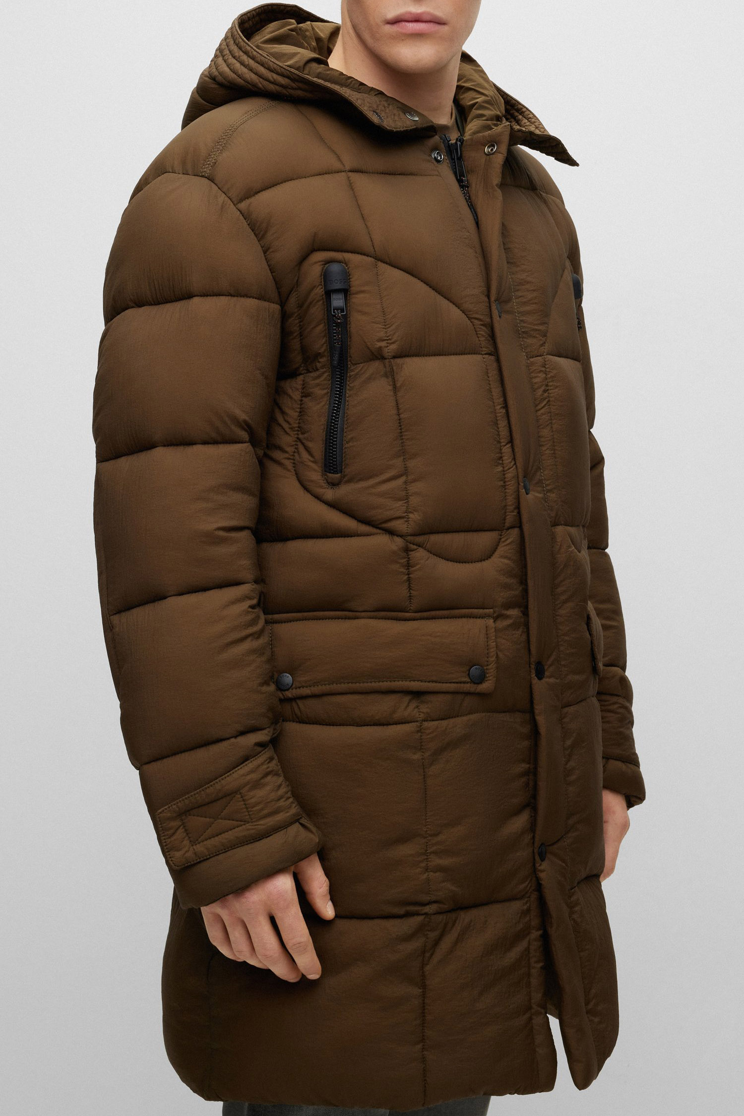 Чоловіча коричнева парка BOSS 50473879;308