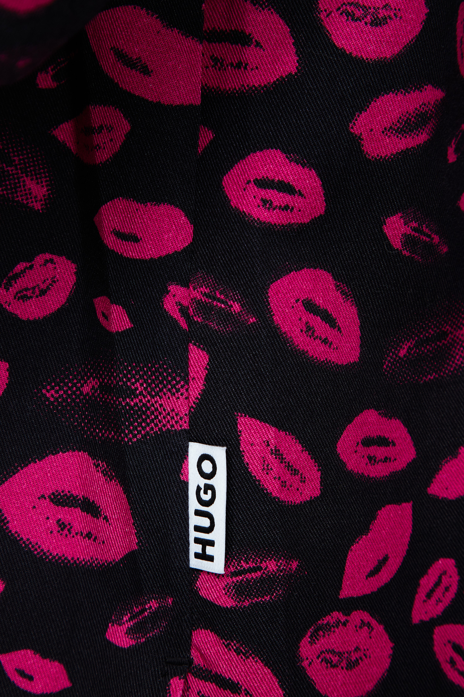 Женская черная блуза с узором HUGO 50509201;963